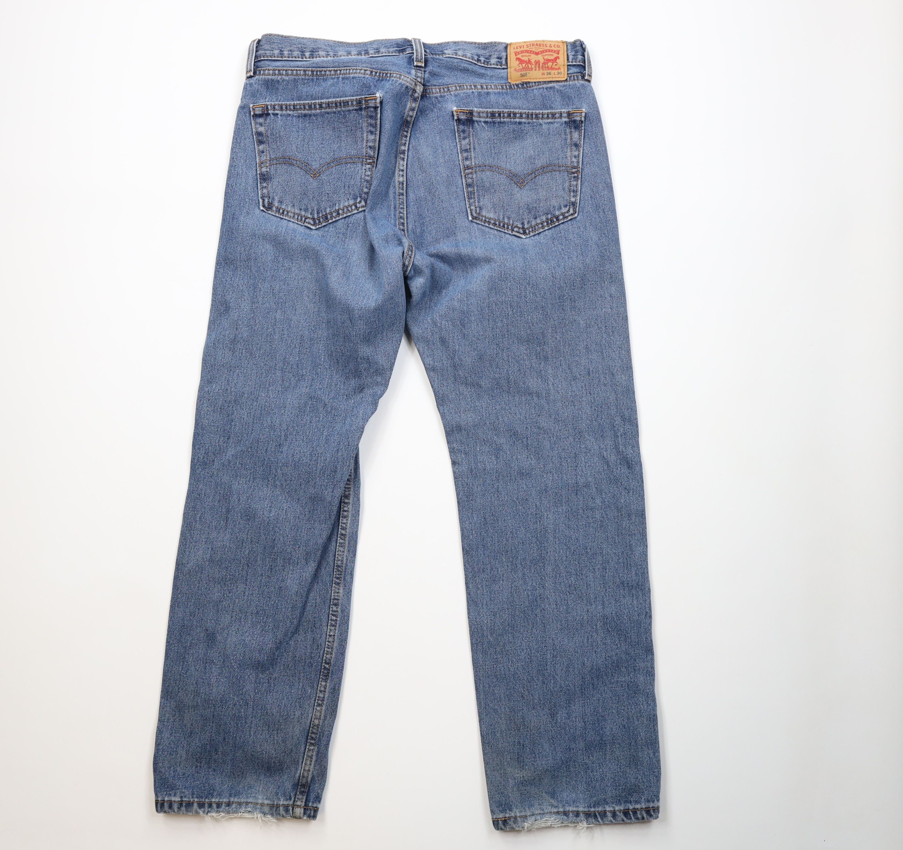 Levi's Vintage Y2K Levis 505 Regular Straight Leg Denim Jeans Size US 36 / EU 52 - 10 Thumbnail