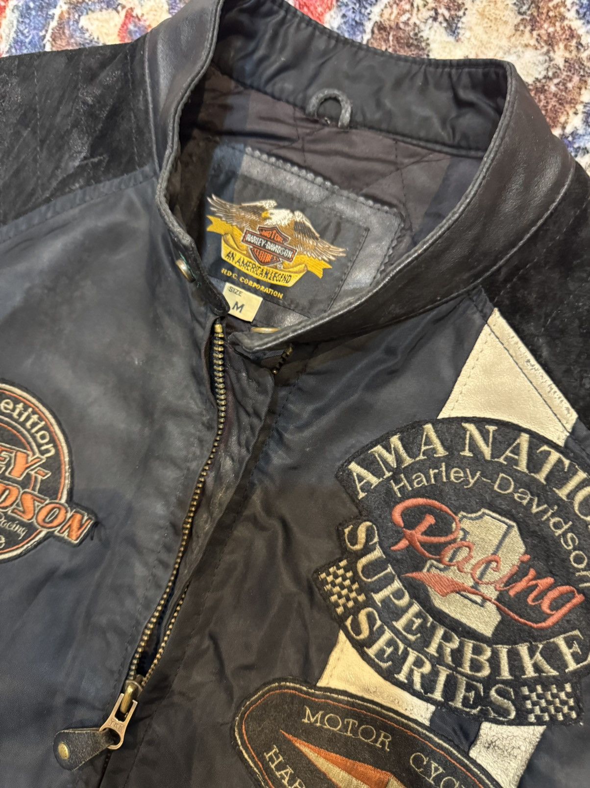 Harley Davidson Harley Davidson Leather Jacket Bike Vintage Size US L / EU 52-54 / 3 - 4 Thumbnail