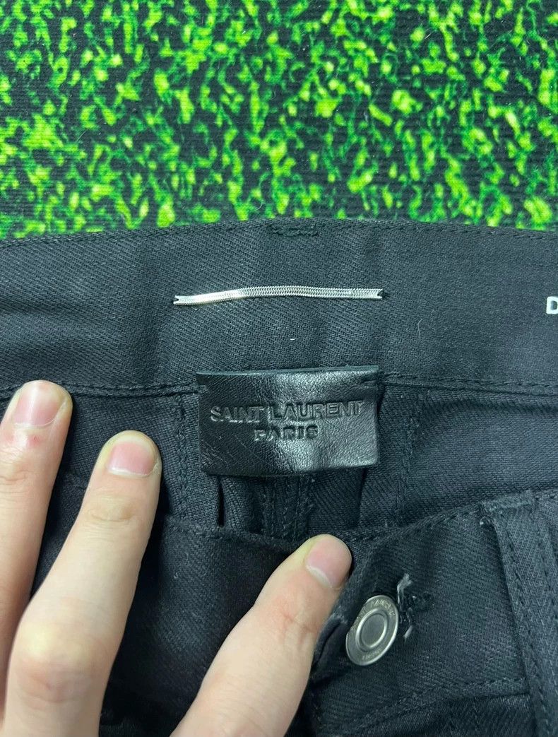 Saint Laurent Paris Saint Laurent Paris Patchwork sheepskin zipper biker jeans Size US 31 - 3 Thumbnail