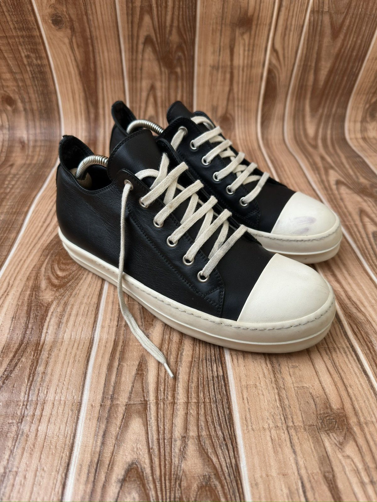Rick Owens S/S 17 Black Milk Mainline Ramones Sneaks Size US 7 / EU 40 - 3 Thumbnail