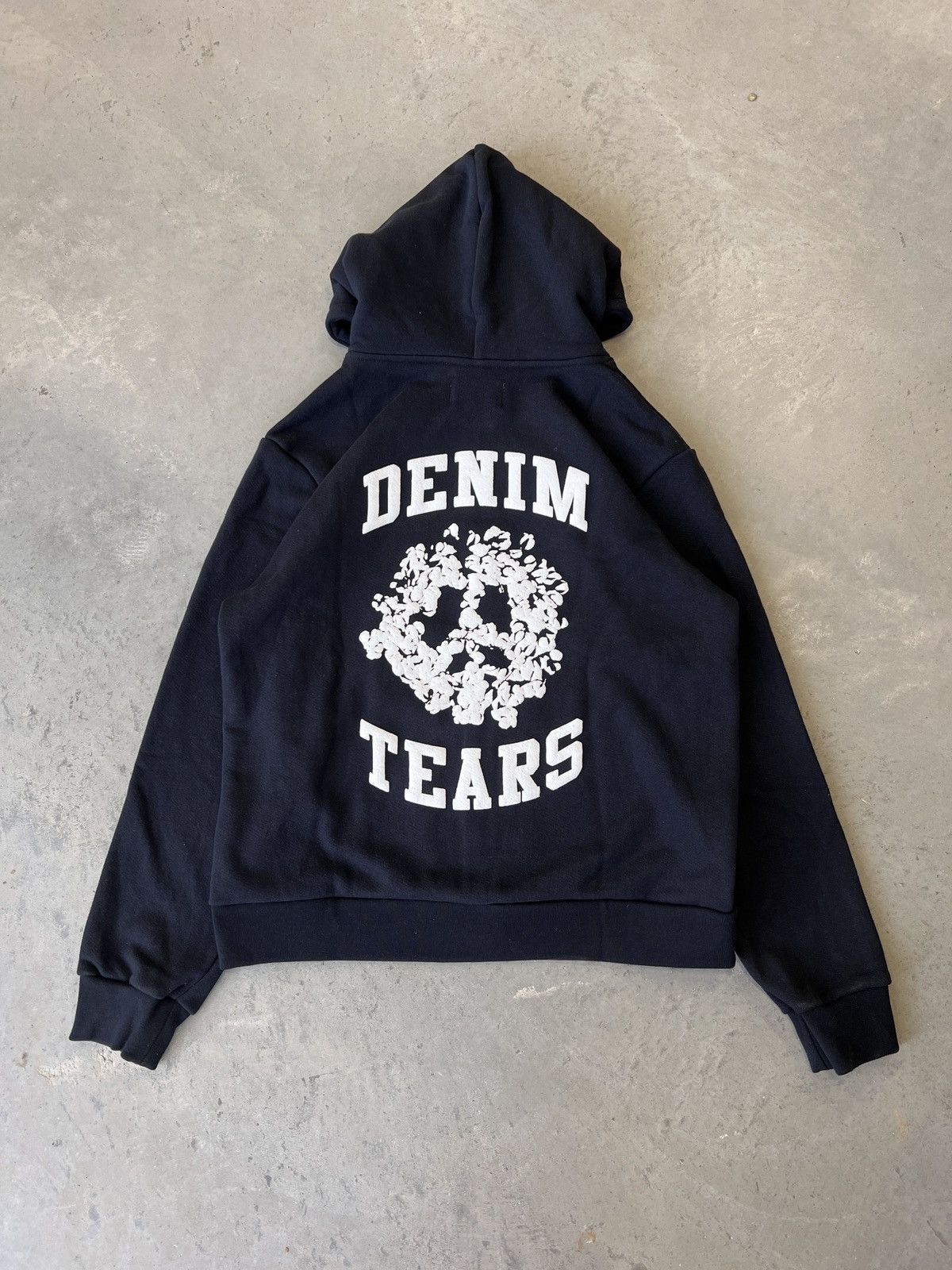 DENIM TEARS Denim Tears Denim University Zip Hoodie Black XLarge 