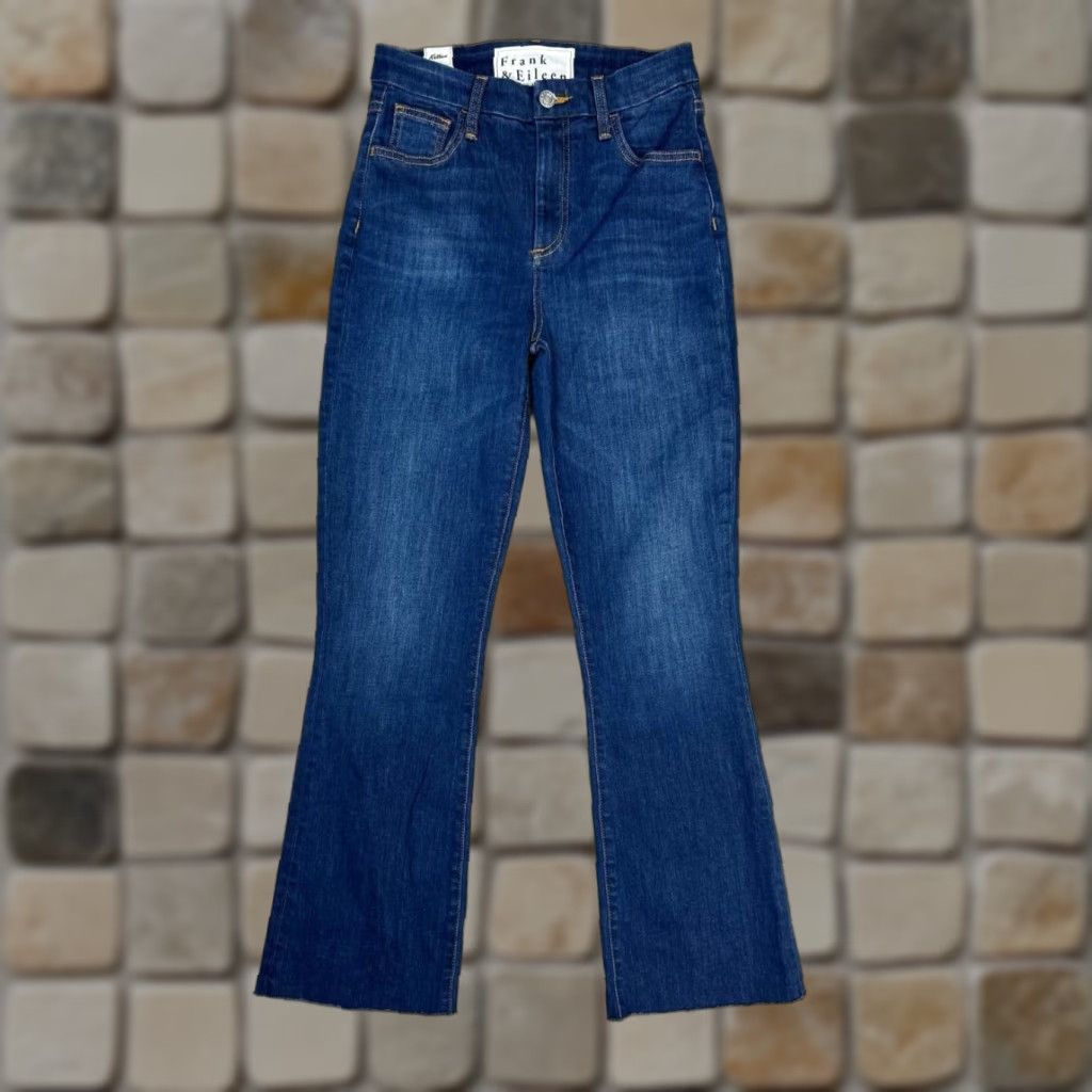 Kilian Frank And Eileen Killian Jeans Womens 25 Blue Denim Mid Rise Bootcut 26x27 Jeans Size 42" / US 20 - 1 Thumbnail