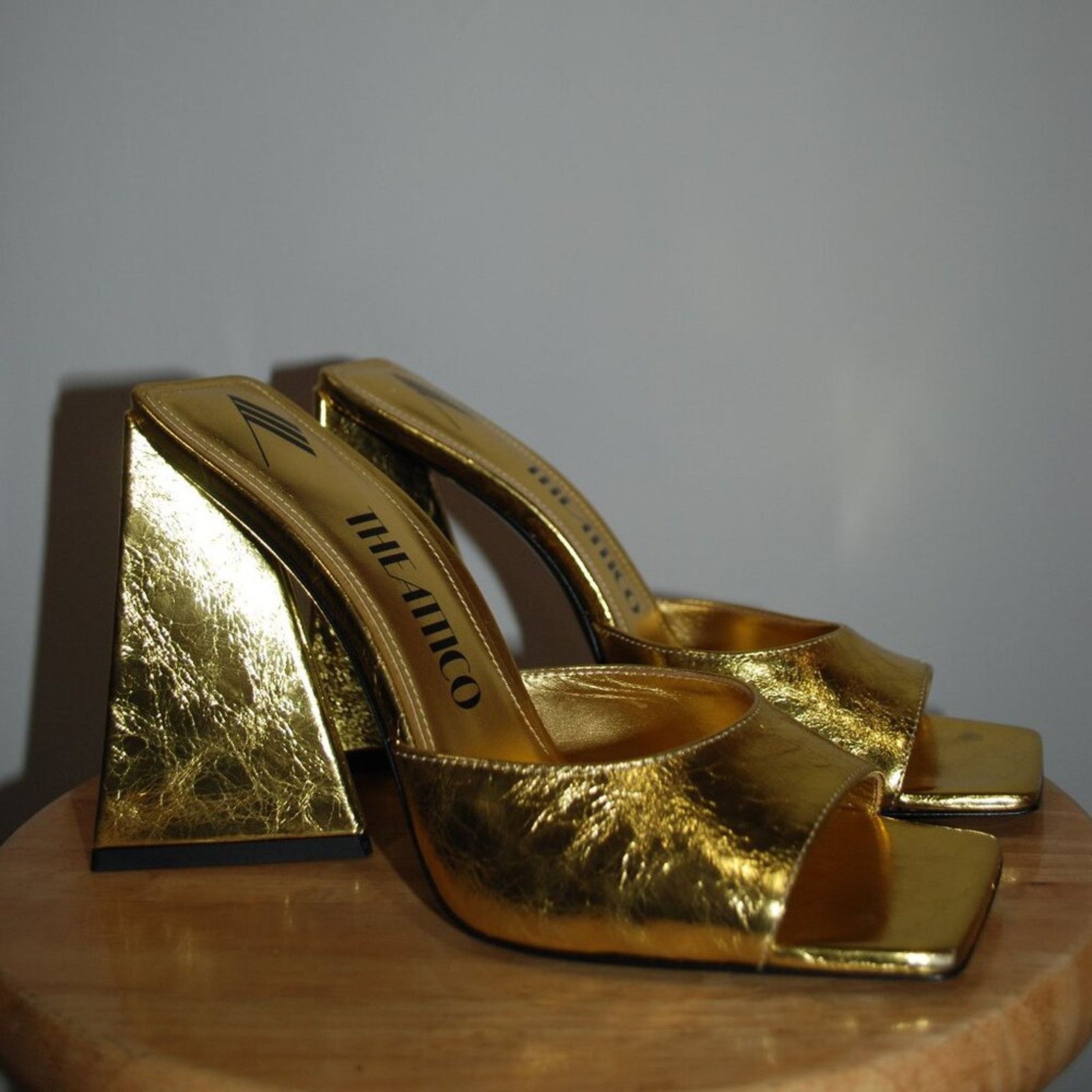 The Attico The Attico Devon Mule Heel 115mm Gold Size US 10 / IT 40 - 6 Thumbnail