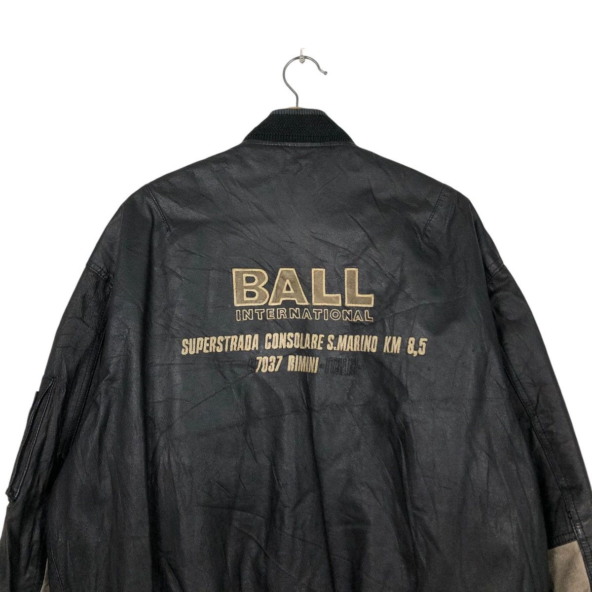 Japanese Brand VINTAGE BIKER LEATHER JACKET BALL INTERNATIONAL ISSEYMIYAKE Size US M / EU 48-50 / 2 - 11 Thumbnail