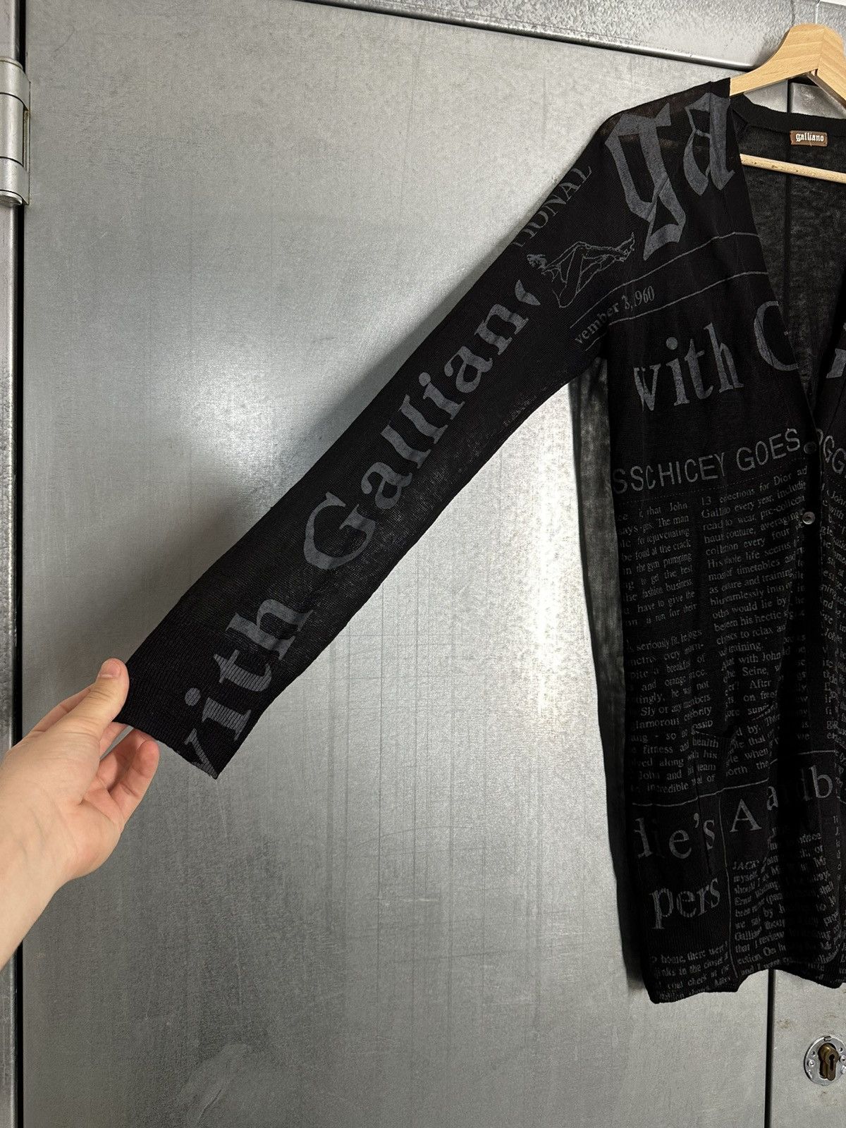 John Galliano Vintage 00s John Galliano Gazette Cardigan Size L / US 10 / IT 46 - 6 Thumbnail