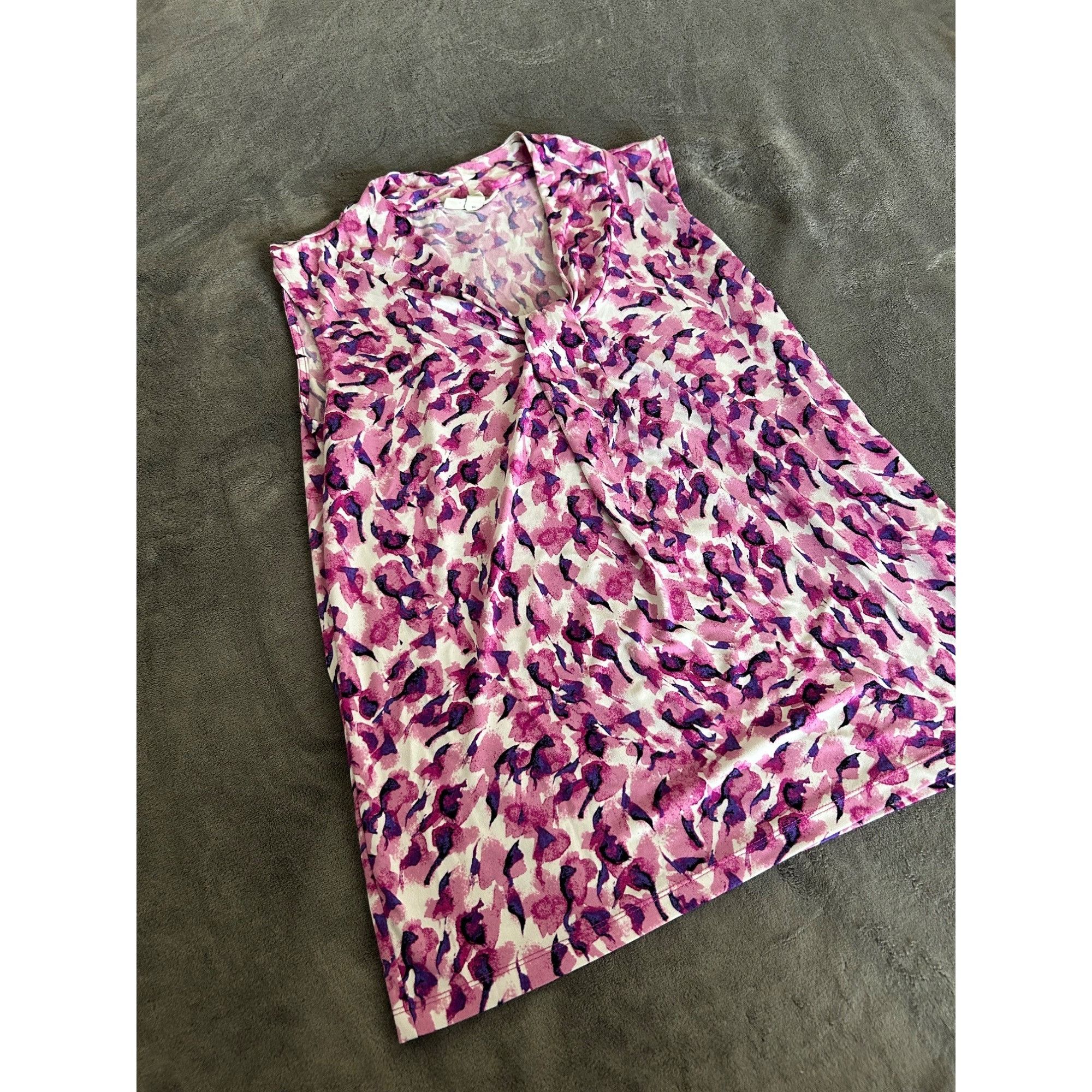 Other Dana Buchanan Women's Sleeveless Pink & Purple Stretch Shir Size L / US 10 / IT 46 - 4 Thumbnail
