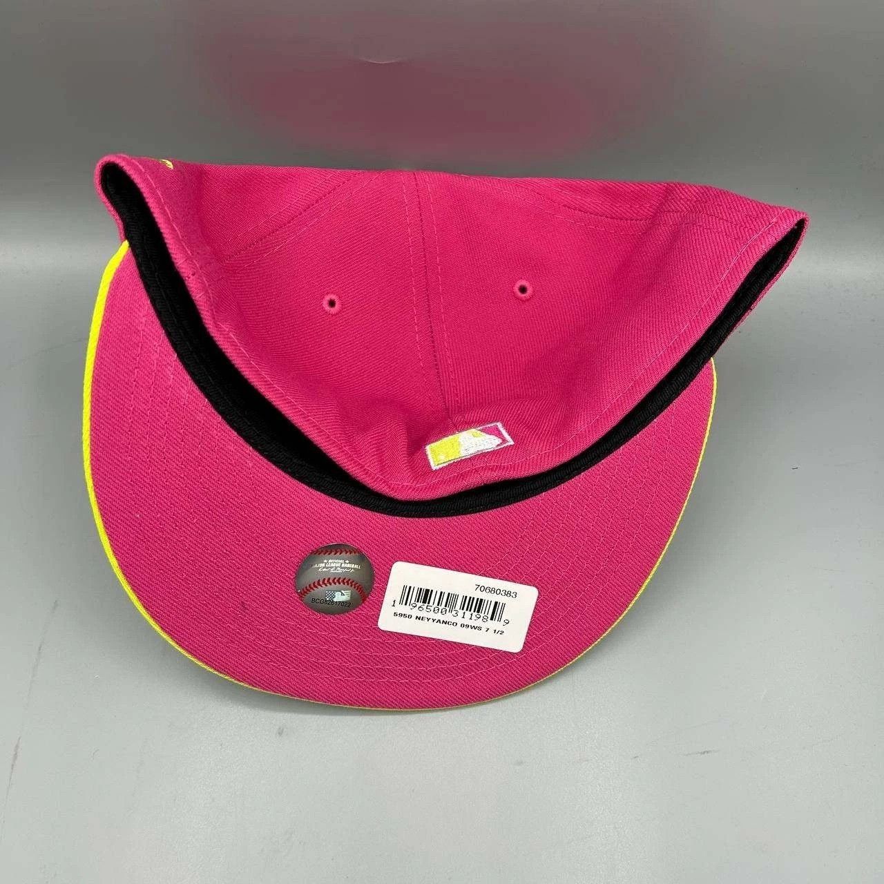 New Era New York Yankees Hat Men 7 1/2 Pink MLB Fitted Cap New Size ONE SIZE - 3 Thumbnail
