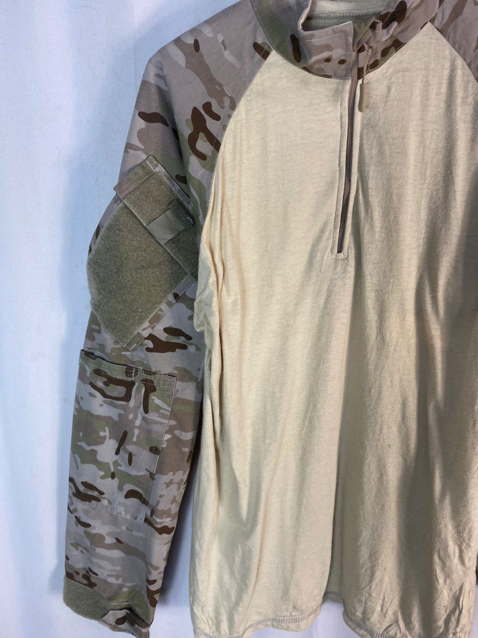 Other Vintage camo sleeve half zipper shirt Size US L / EU 52-54 / 3 - 2 Thumbnail