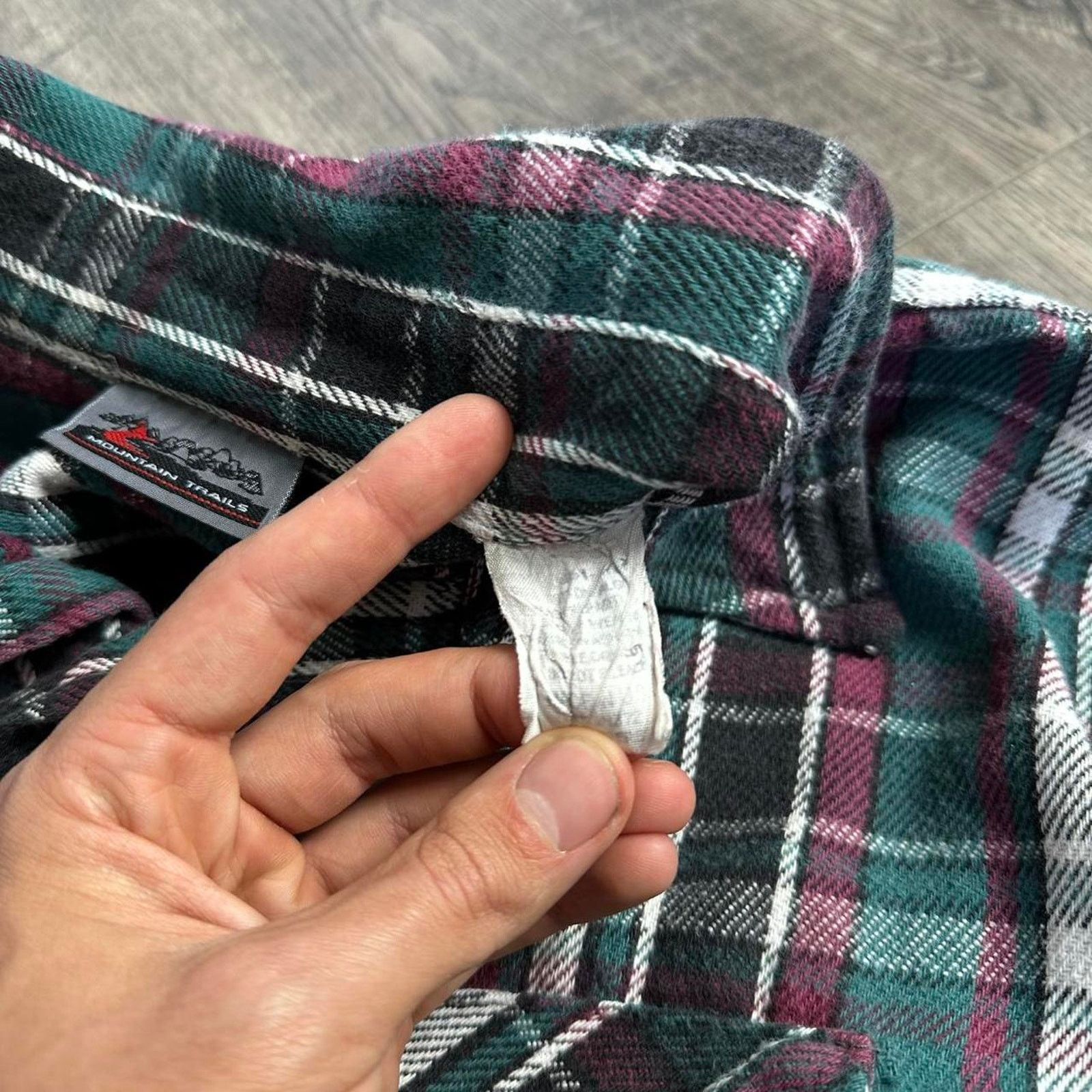 Vintage Vintage 80s Heavy Cotton Plaid Flannel ButtonUp Shirt Jacket Size US L / EU 52-54 / 3 - 4 Thumbnail