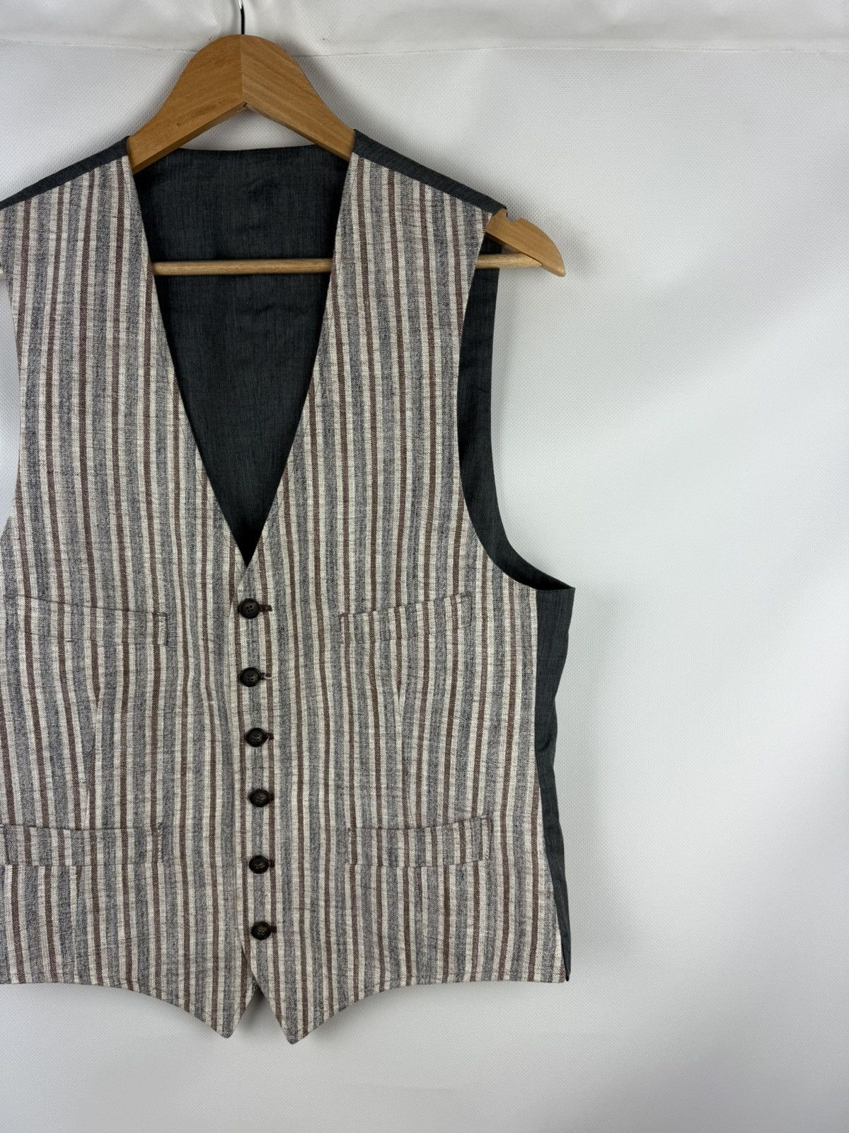 Suitsupply Suitsupply Amsterdam Silk Linen Sleeveless Vest Waistcoat Size 40R - 3 Thumbnail