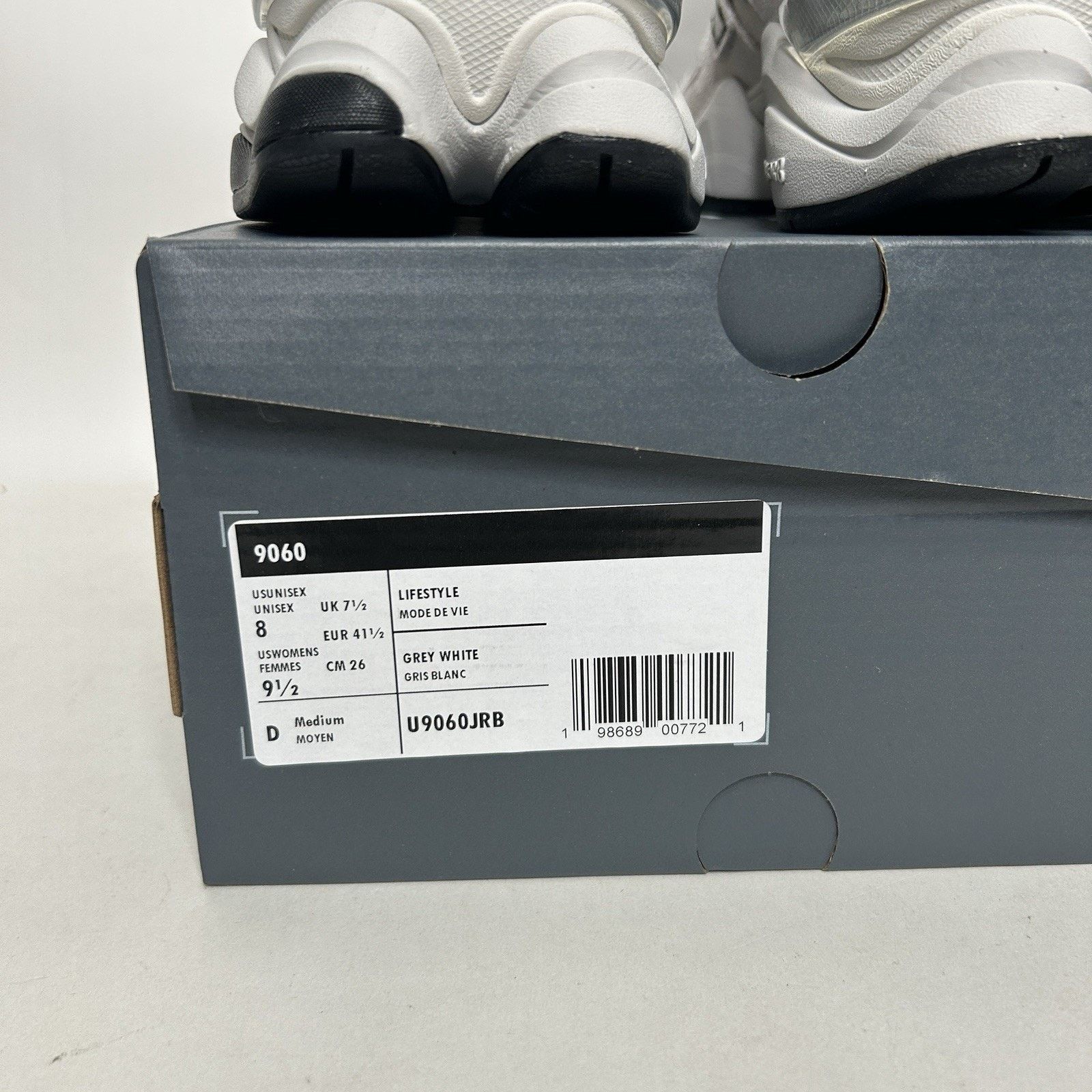 New Balance New Balance 9060 'White Black Metallic Silver' U9060JRB Size US 8 / EU 41 - 5 Thumbnail