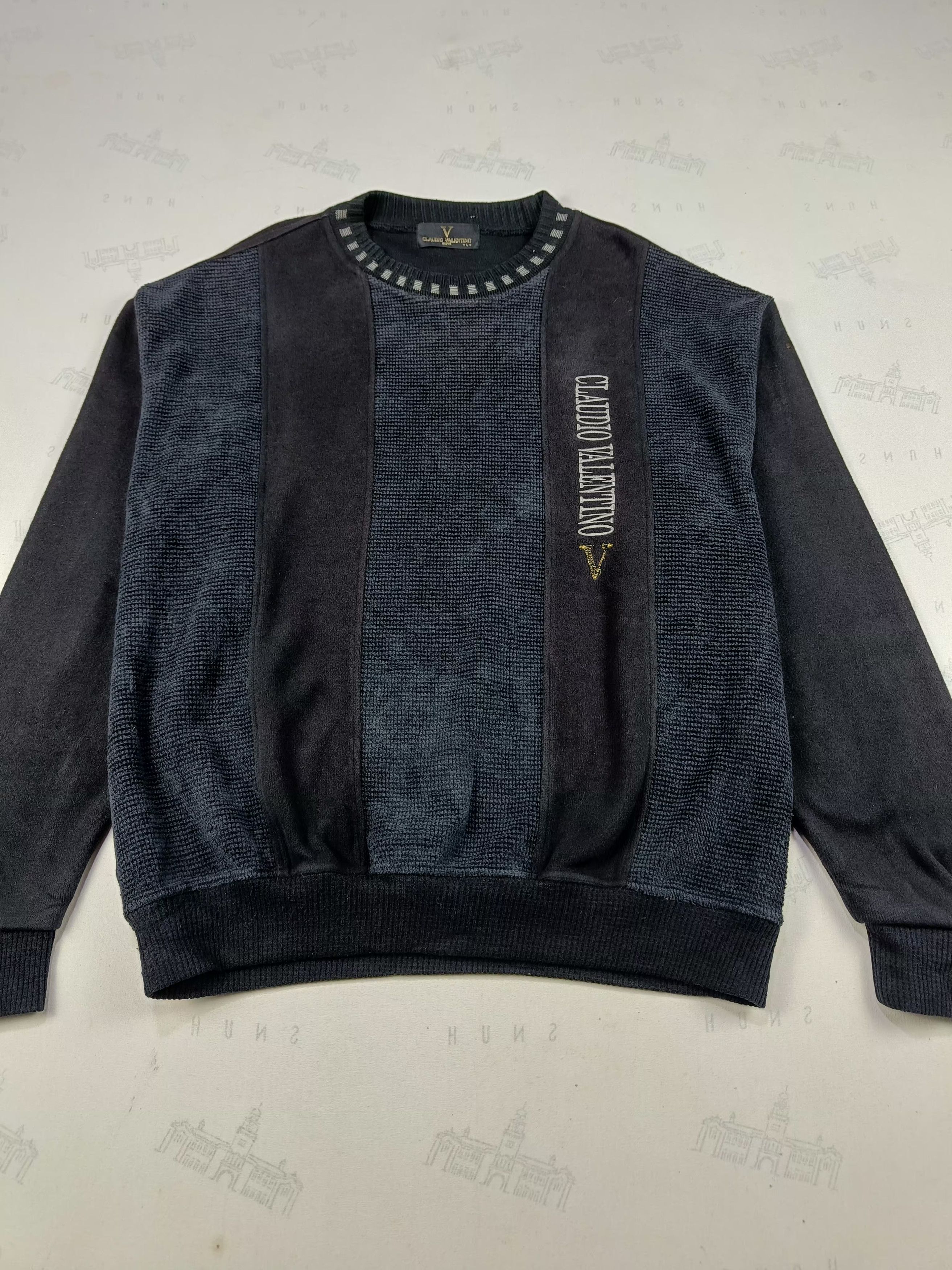 Valentino Vintage CLAUDIO VALENTINO PARIS Pull Over Sweatshirt Size US L / EU 52-54 / 3 - 3 Thumbnail