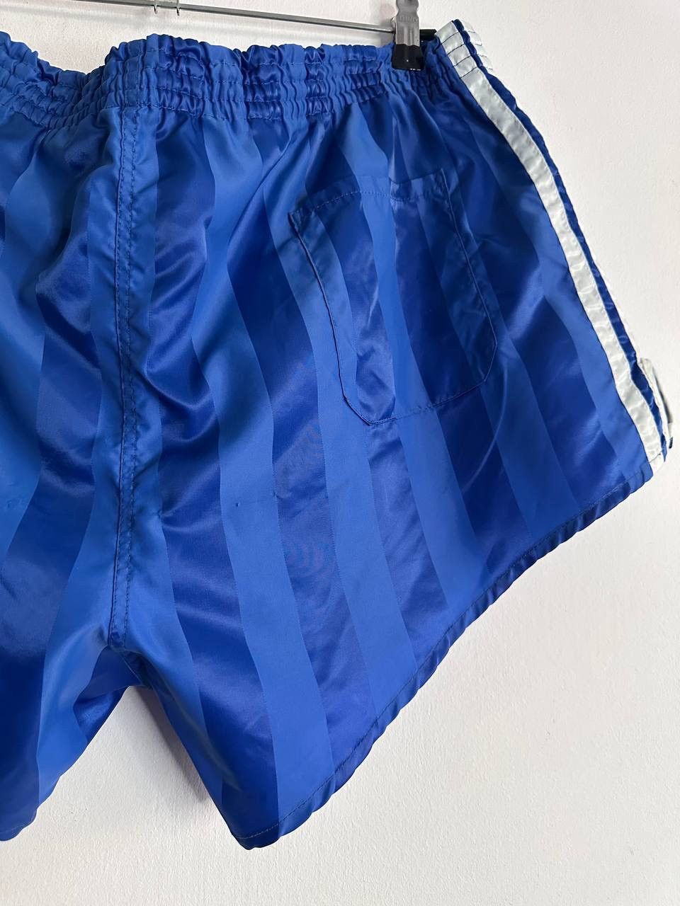 Adidas Vintage adidas 90s West Germany Shorts Blue Striped Nylon Size US 36 / EU 52 - 9 Thumbnail