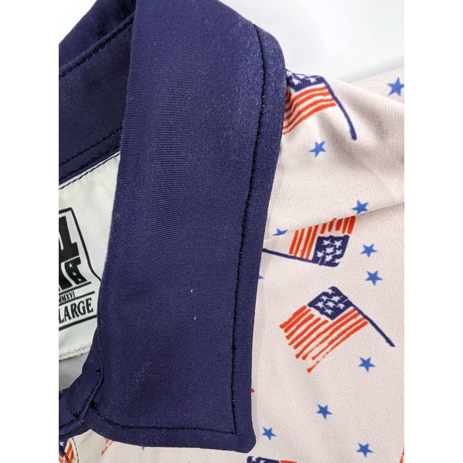 Vintage Greater Half GH Polo Men's XL Short Sleeve Golf Stars Stripes USA Flag Size US XL / EU 56 / 4 - 7 Thumbnail