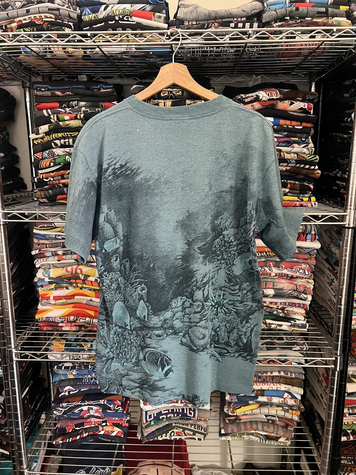 Habitat 1994 Old San Juan Puerto Rico Sharks AOP Nature Tee Size US L / EU 52-54 / 3 - 2 Thumbnail