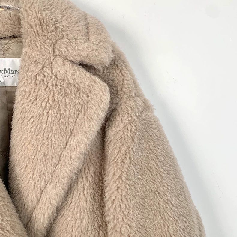 Max Mara Max Mara Teddy Collection Sand Teddy Alpaca Lapel Double B Size S / US 4 / IT 40 - 3 Thumbnail