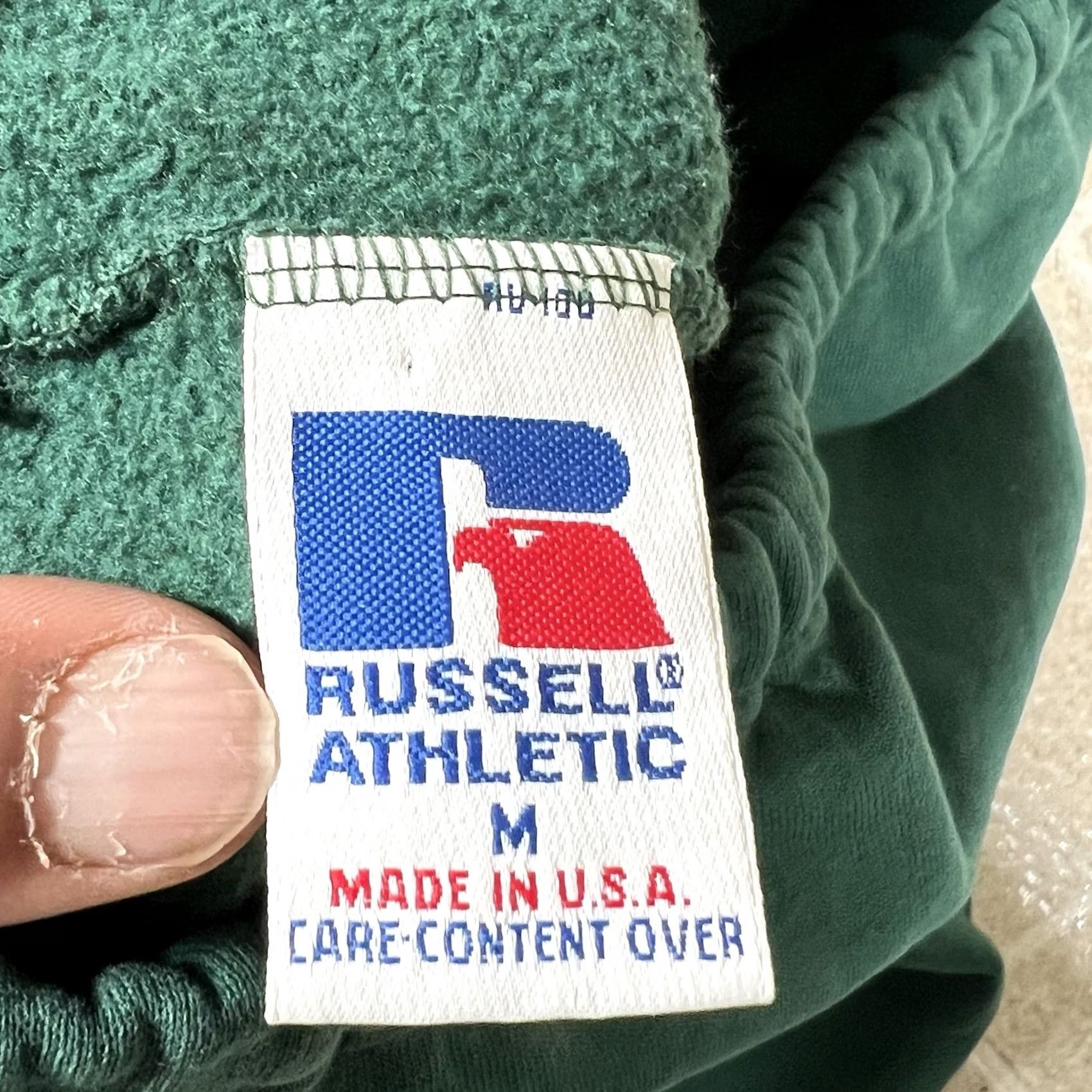 Russell Athletic VINTAGE Russell Athletic Sweatpants Mens M Green Fleece Lined Made In USA Size US 31 - 4 Thumbnail