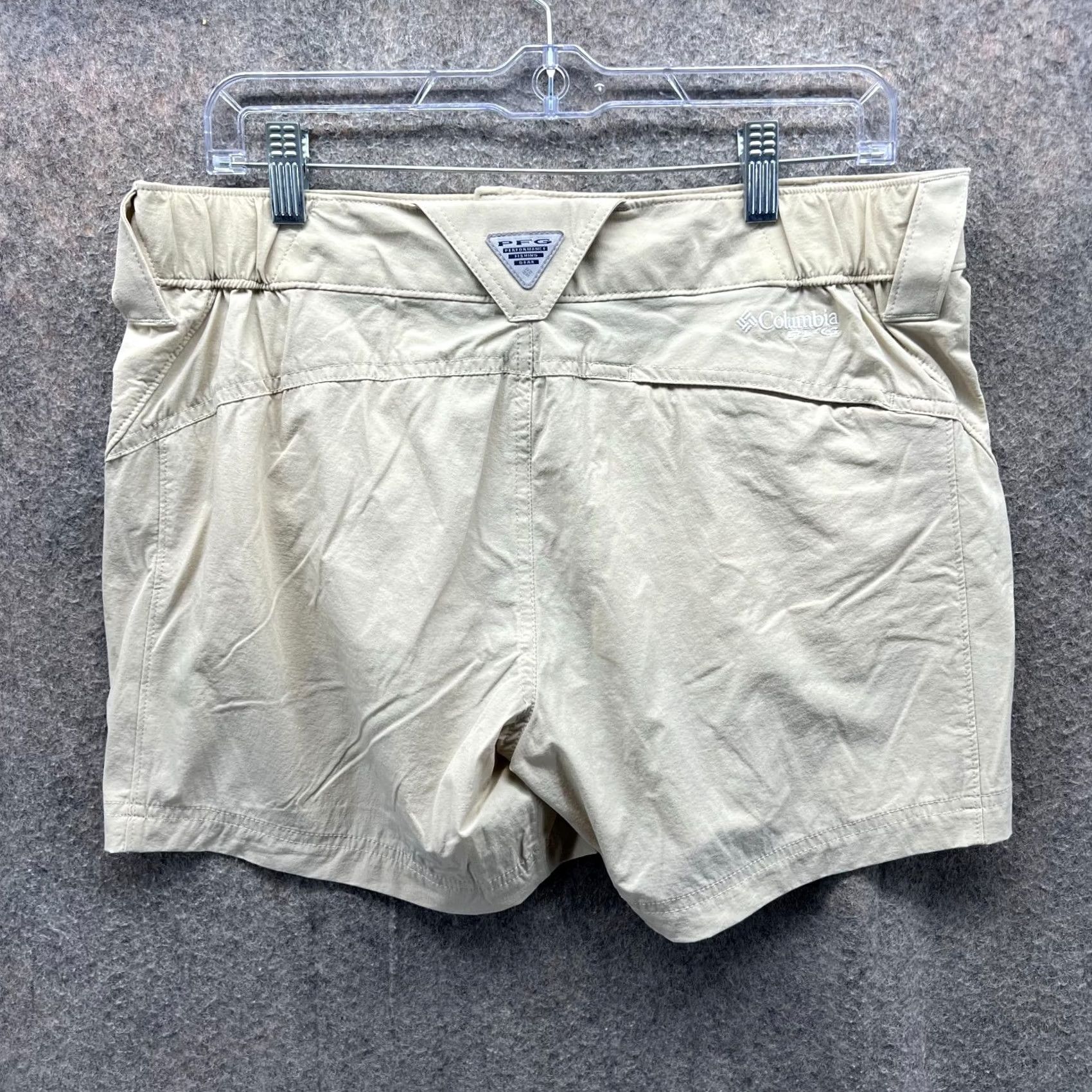 Vintage Columbia Shorts Womens 10 Khaki Chino Tan Beige Stretch Outdoors PFG Hiking Size 32" / US 10 / IT 46 - 2 Thumbnail