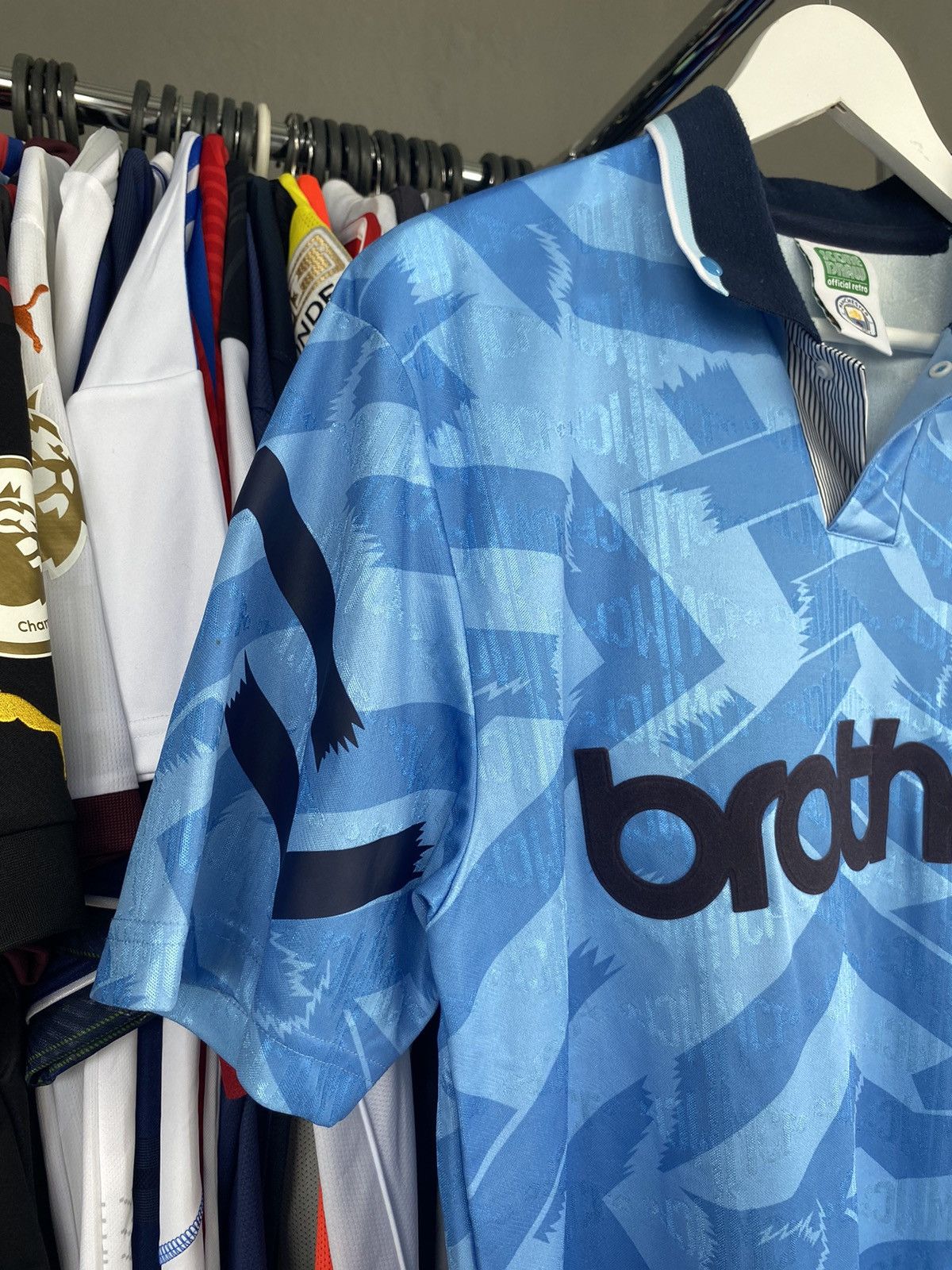 Other 1992/93 SCORE DRAW MANCHESTER CITY SOCCER JERSEY FOOTBALL Size US M / EU 48-50 / 2 - 6 Thumbnail