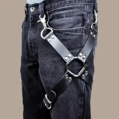 Japanese Brand × Vintage Punk Suspender Men Harness Garter Bondage Leg Belt Size ONE SIZE - 3 Thumbnail