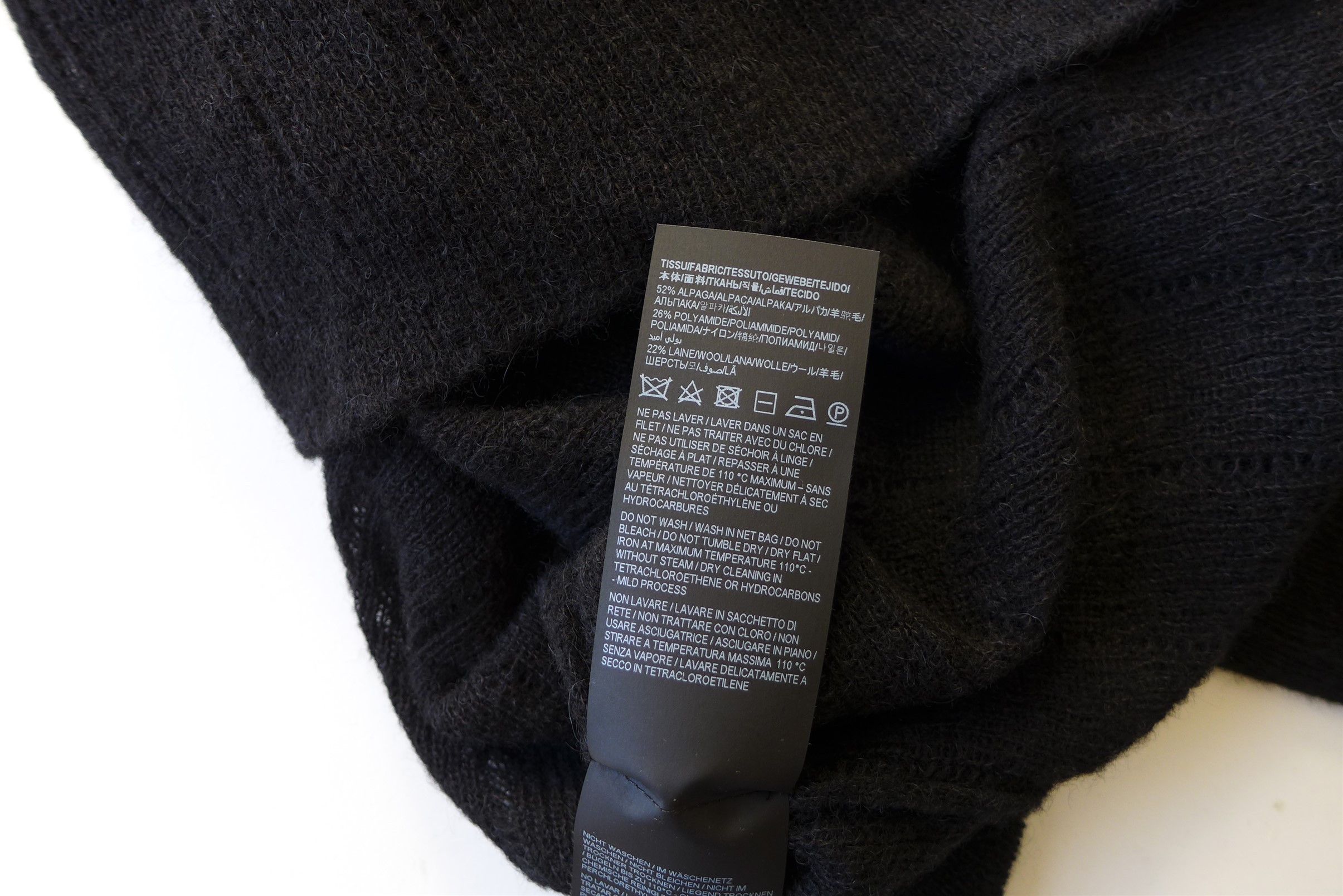 Saint Laurent Paris Saint Laurent Openwork Knit Sweater -- Black Alpaca Size US L / EU 52-54 / 3 - 19 Thumbnail
