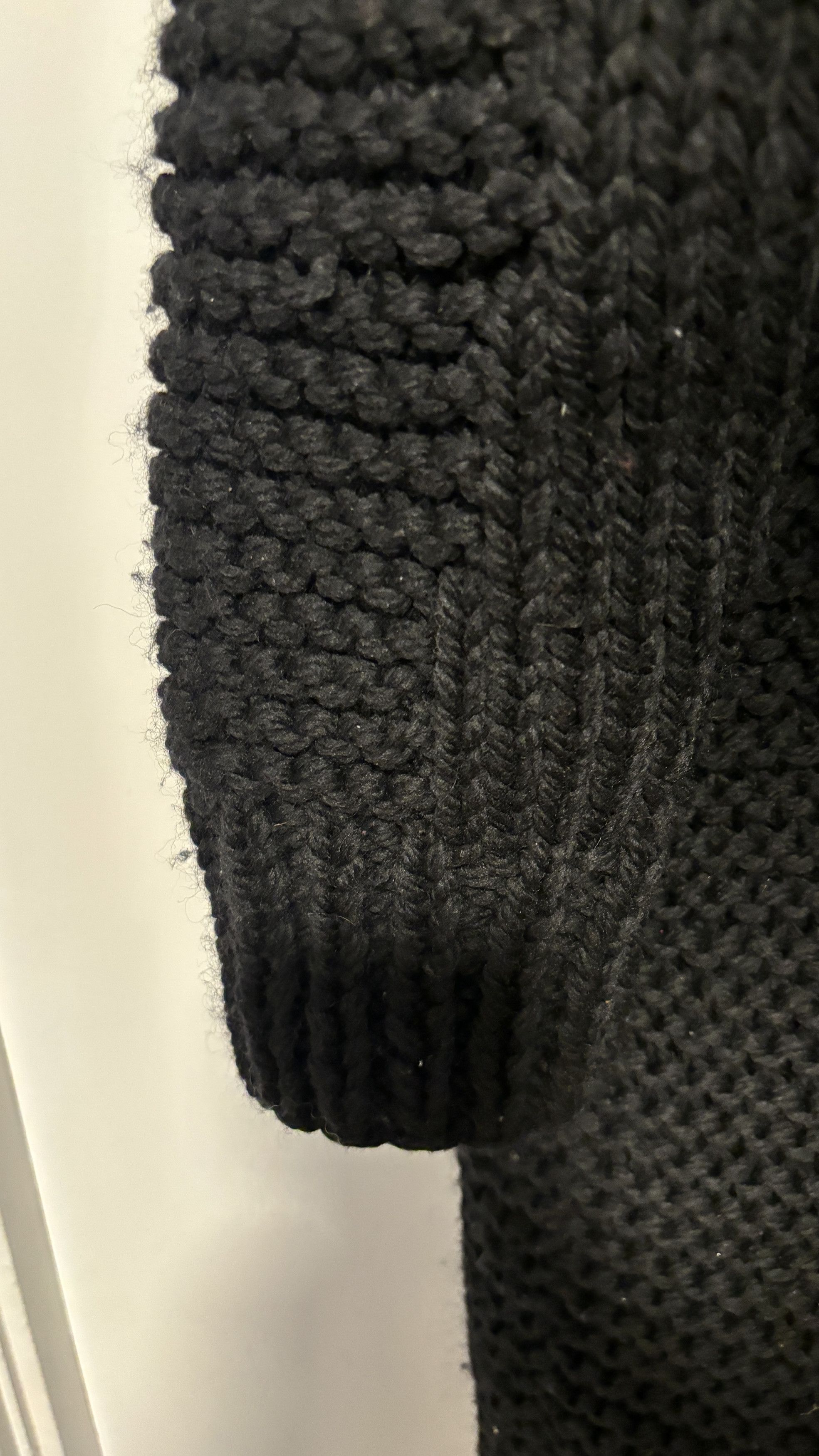 Wings + Horns Wings + Horns Peruvian Black Wool Handknit Cardigan XS-S Size US S / EU 44-46 / 1 - 12 Thumbnail