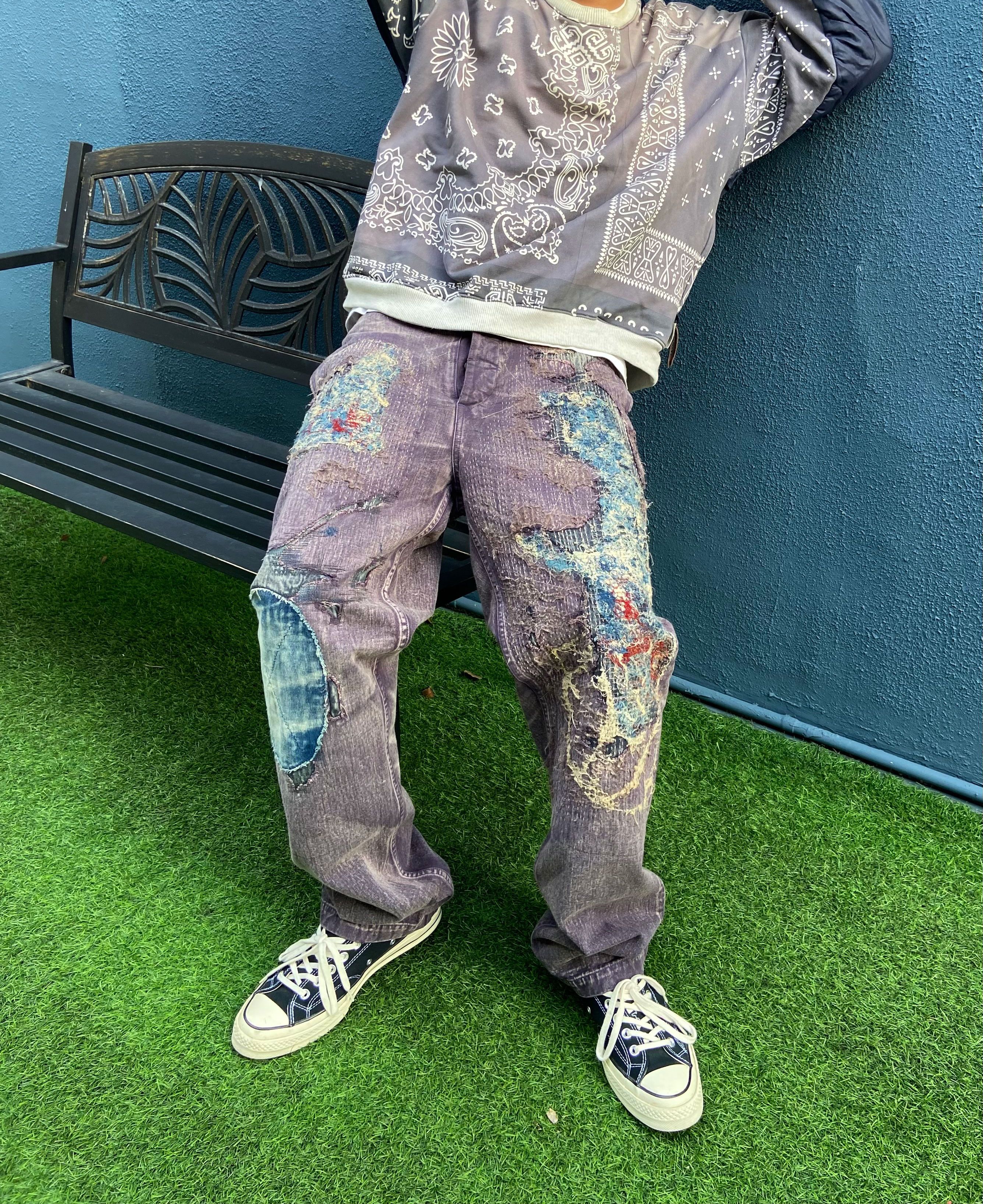 Kapital Rare* Kapital Kountry Boro pants Yagu damages chino Sashiko Size US 31 - 2 Thumbnail