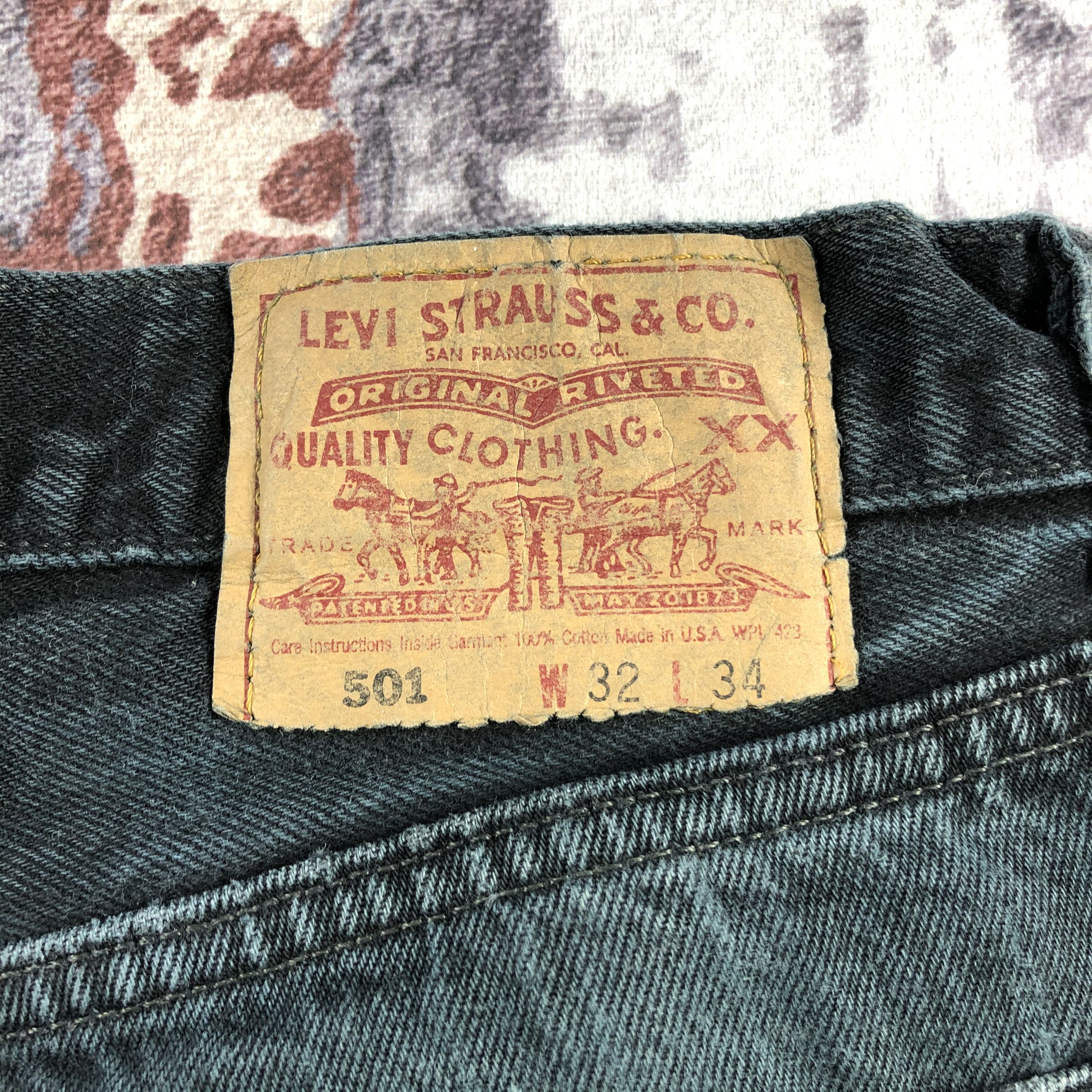 Levi's Faded Black Levis 501 Jeans-JM2507 Size US 30 / EU 46 - 8 Thumbnail