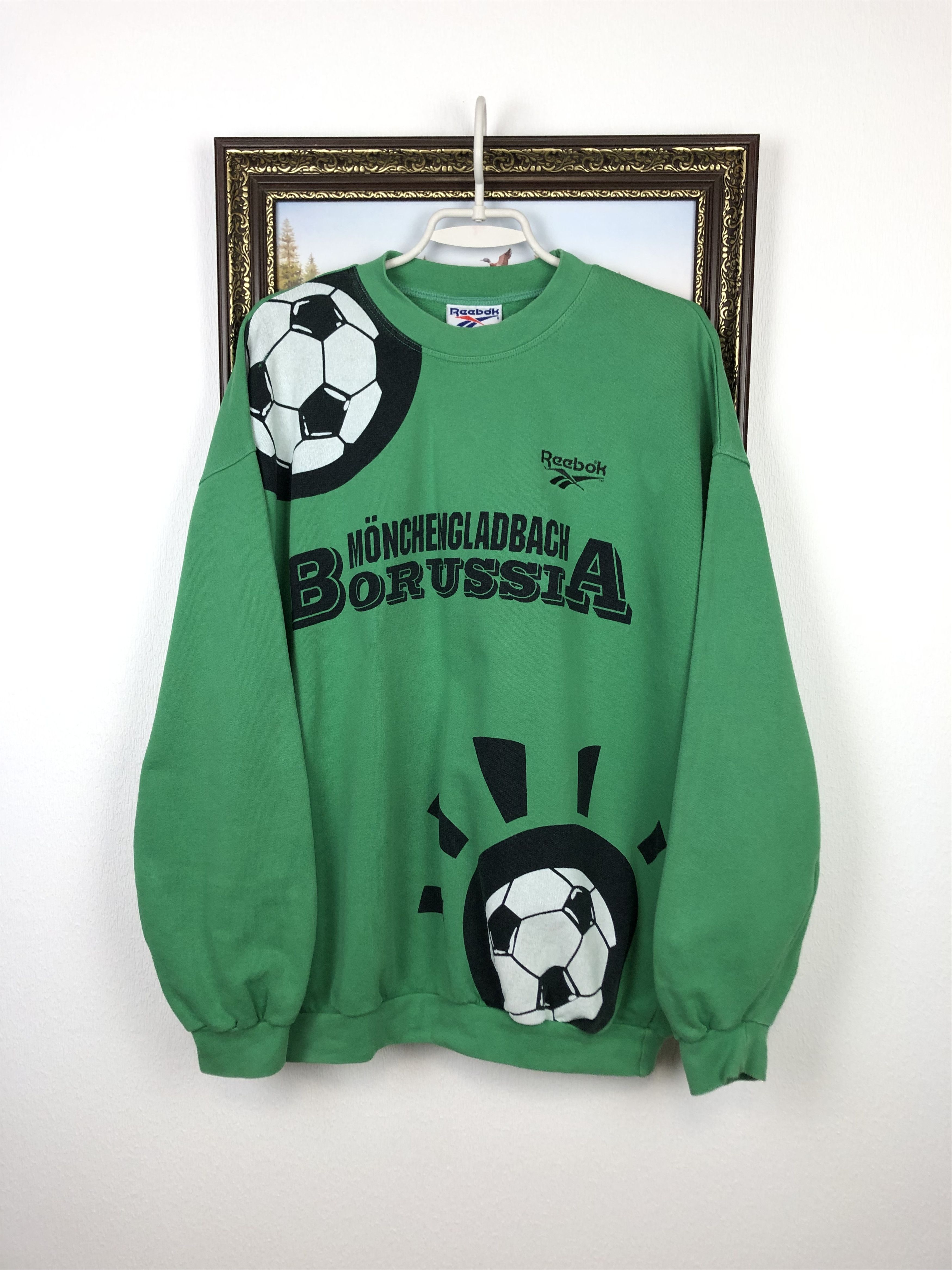 Reebok Vintage Borussia Monchengladbach Football Sweatshirt Jacket Size US L / EU 52-54 / 3 - 1 Thumbnail