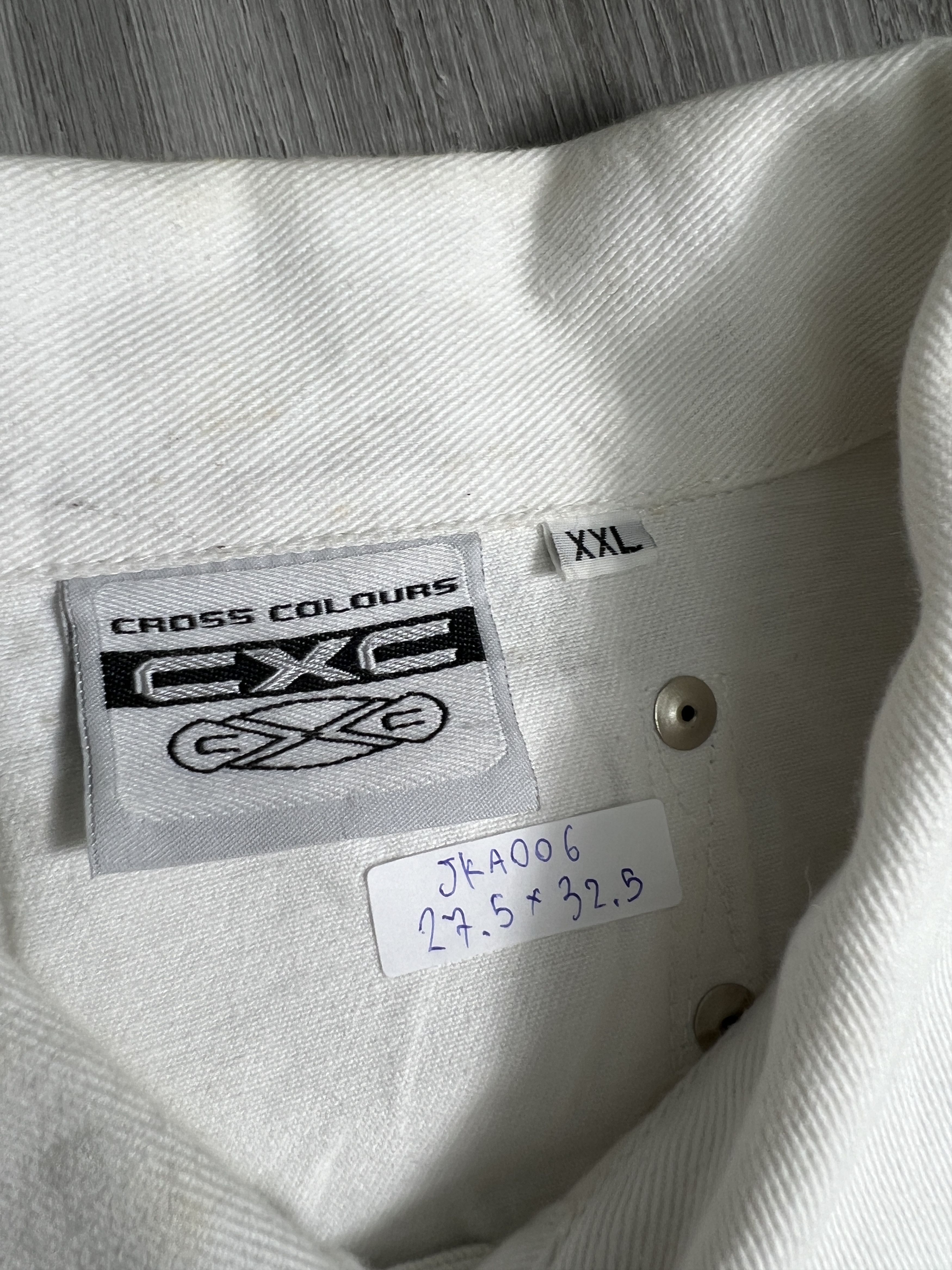 Cross Colours Vintage Cross Colours White Denim Jacket (XXL) JKA006 Size US XXL / EU 58 / 5 - 3 Thumbnail
