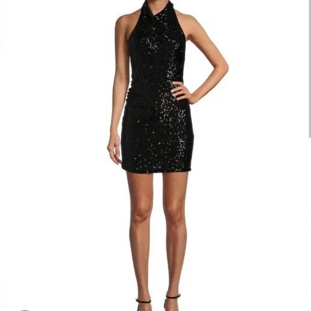 Other Gianni Bini Jada sequin halter neck sleeveless black mini s Size M / US 6-8 / IT 42-44 - 1 Thumbnail