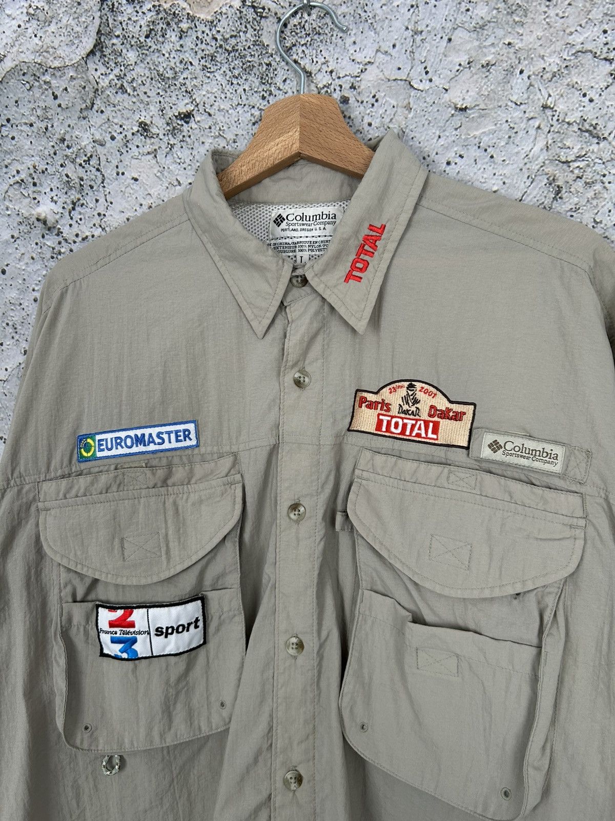 Columbia Vintage Dakar Racing Columbia Outdoor Shirt 90s Rare Hype Size US L / EU 52-54 / 3 - 3 Thumbnail