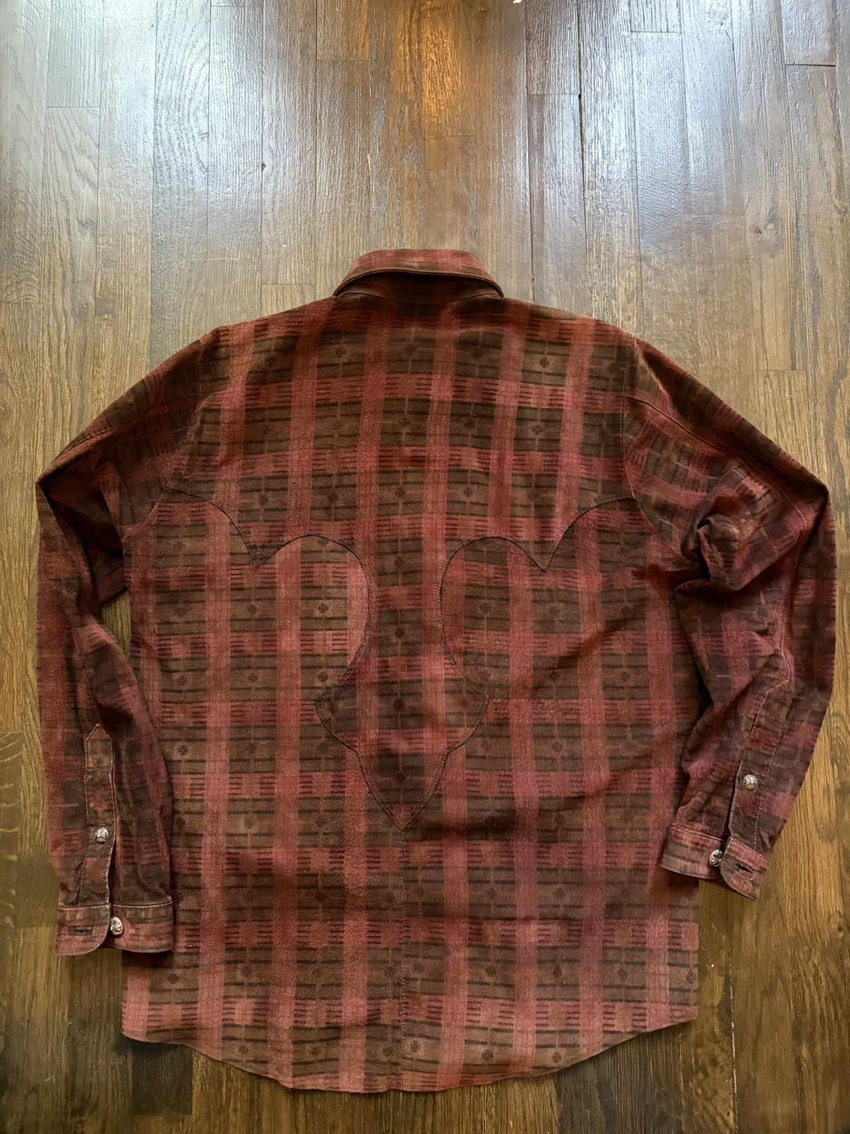 Chrome Hearts Chrome Hearts Vintage Leather Flannel Shirt Size US M / EU 48-50 / 2 - 2 Thumbnail