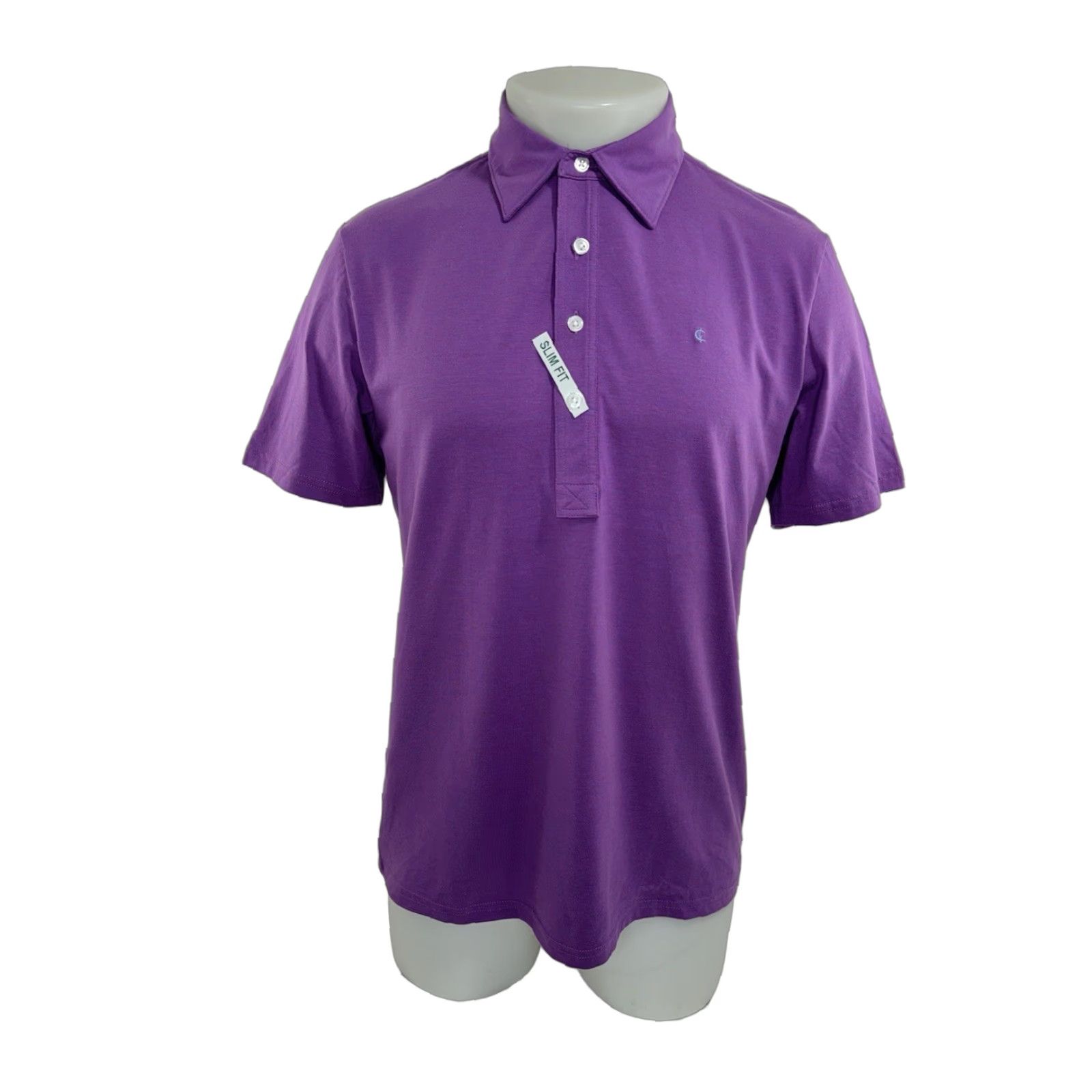 Vintage CRIQUET Polo Shirt Slim Fit Embroidered Logo Mens M Purple Short Sleeve Shirt CQ8 Size US M / EU 48-50 / 2 - 1 Thumbnail