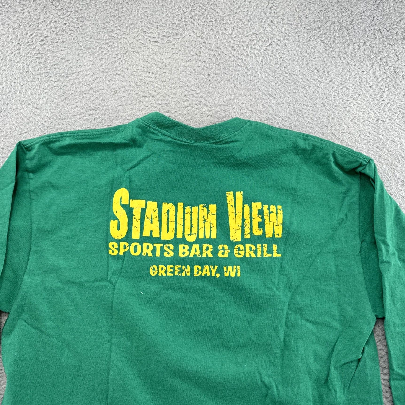 Jansport Vintage Brett Favre Never 4 Get Stadium View Bar Long Sleeve Shirt XL USA Made Mens Green Size US XL / EU 56 / 4 - 6 Thumbnail
