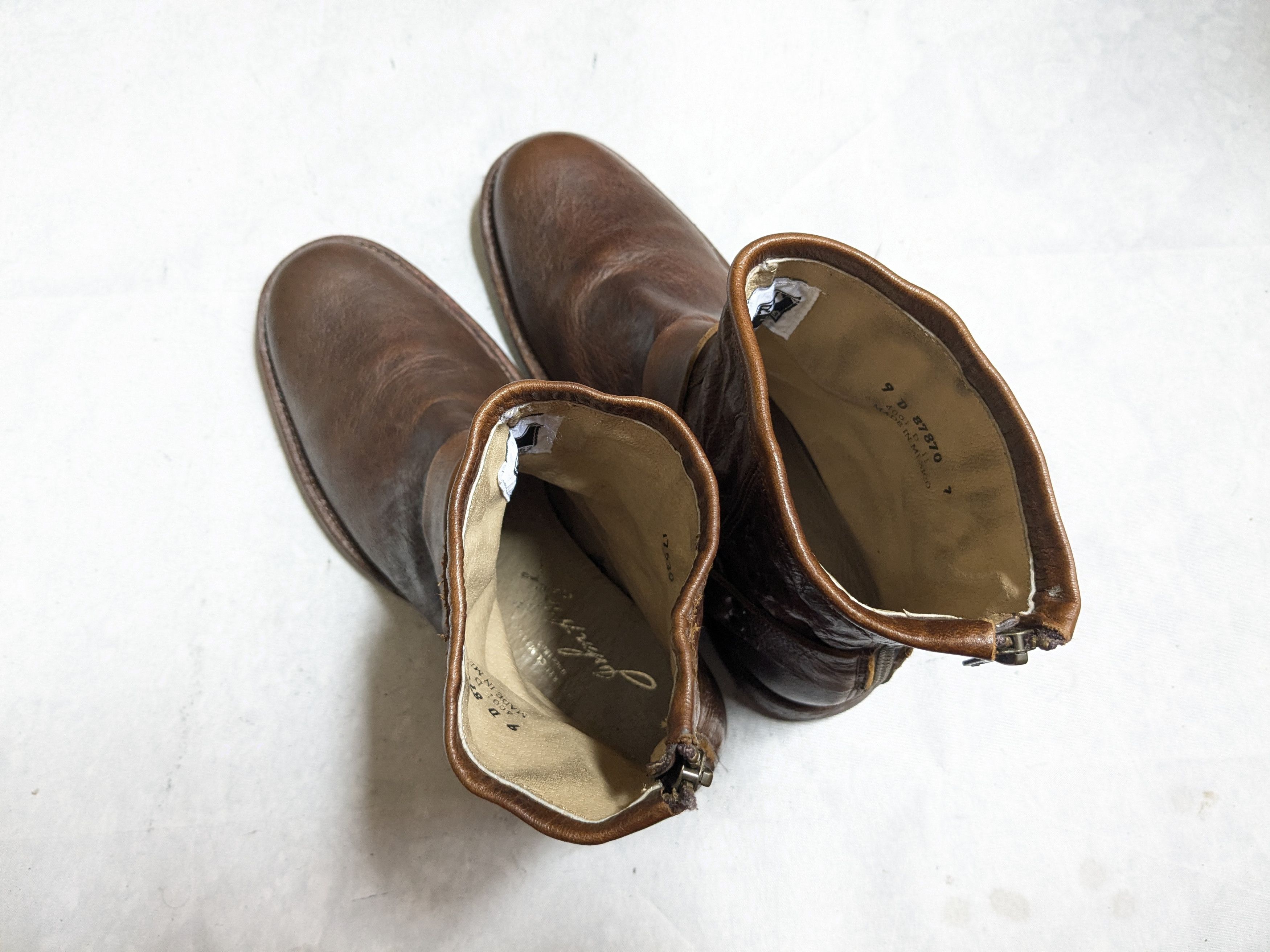 Frye Frye Harness Boots Brown 9 D Leather Back Zip Size US 9 / EU 42 - 12 Thumbnail