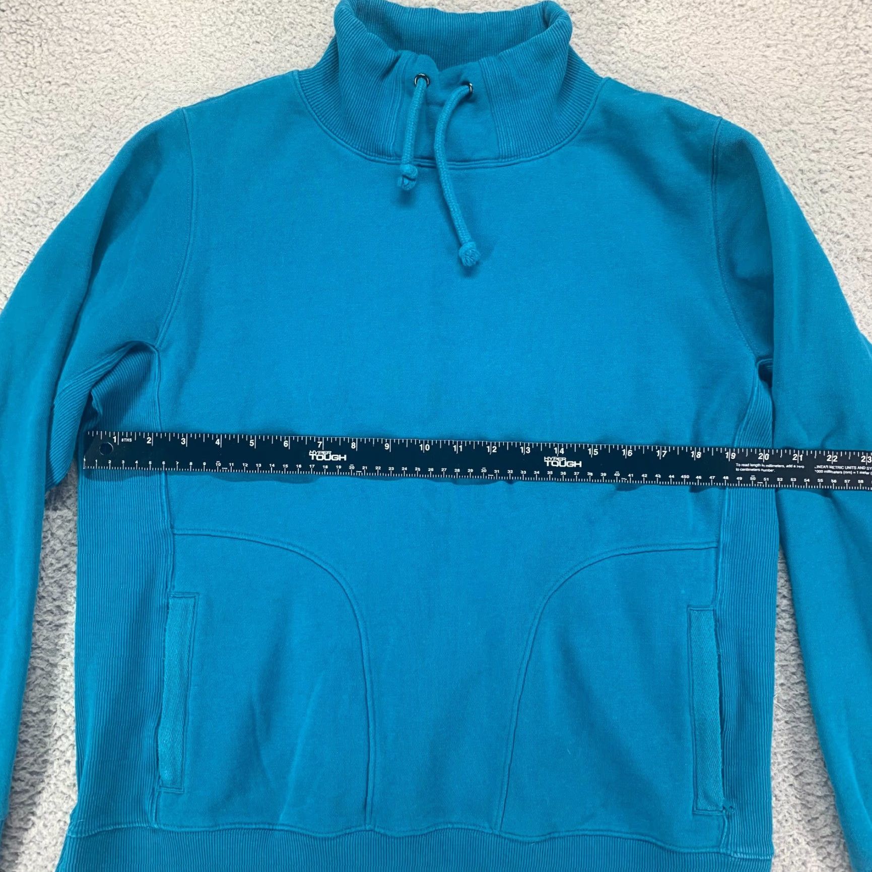 Vintage DULUTH TRADING Outdoor Stretch Pullover Sweater Mens Medium Blue with Zip Pockets Size US M / EU 48-50 / 2 - 7 Thumbnail