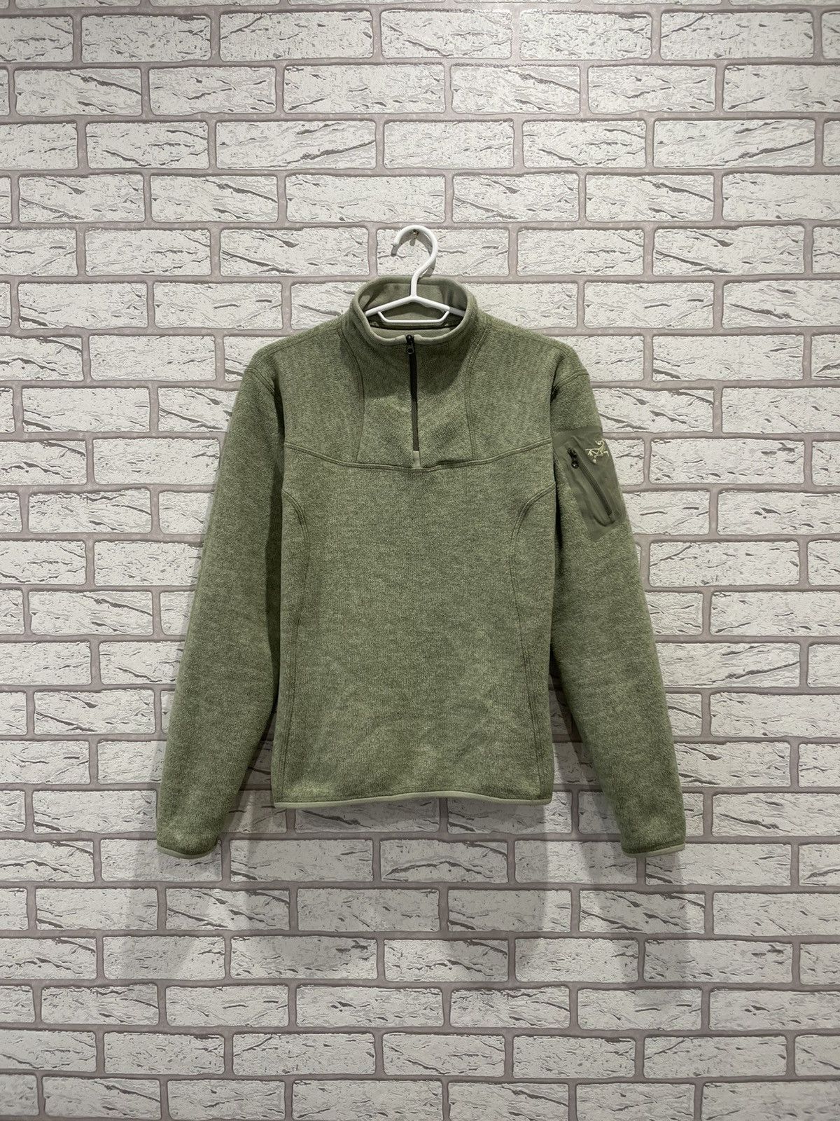 Arc'teryx × Vintage Arc'teryx Fleece Jacket 1/4 Zip Sherpa Long Sleeve Green Size M / US 6-8 / IT 42-44 - 1 Thumbnail