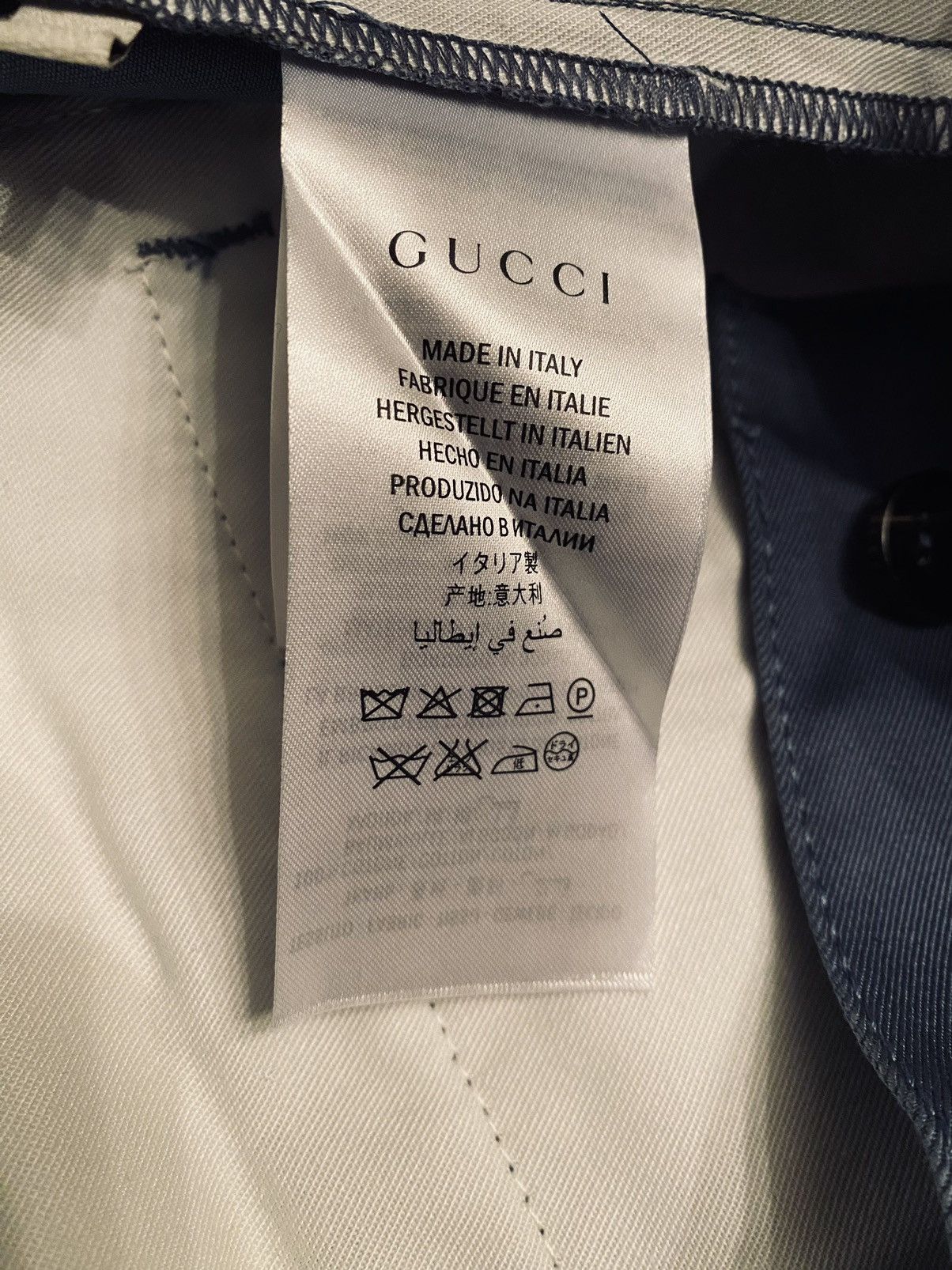 Gucci Gucci 🇮🇹 Blind for Love Thunder Blue Resort Bermudas 36 NWT Size US 36 / EU 52 - 3 Thumbnail