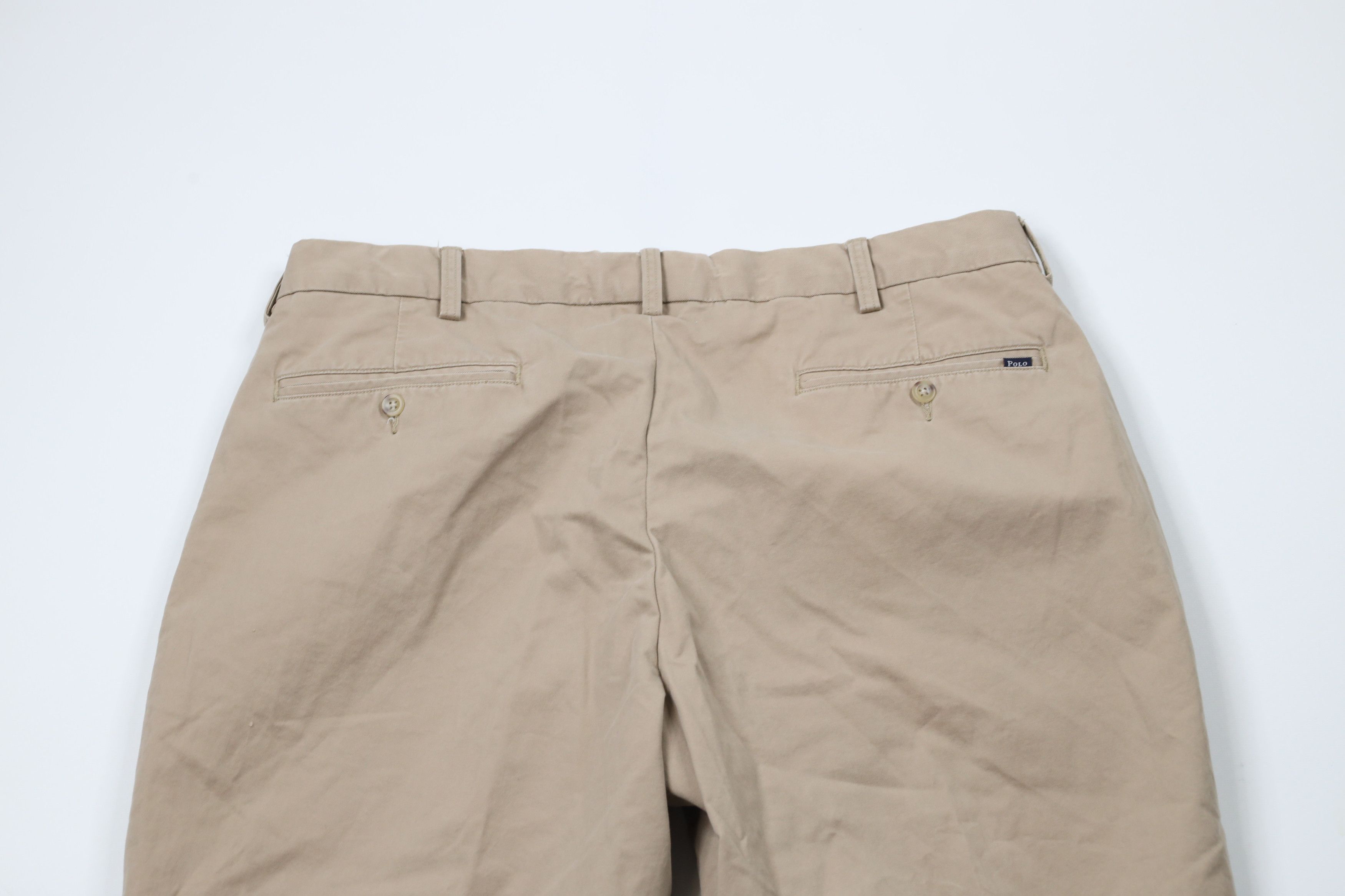 Ralph Lauren × Vintage Vintage Ralph Lauren Stretch Wide Leg Chino Pants Beige Size US 36 / EU 52 - 10 Thumbnail
