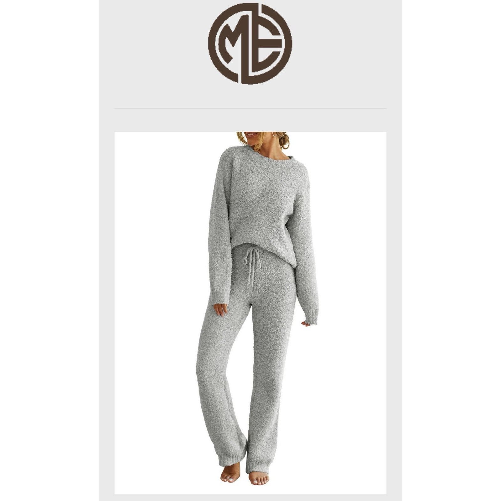 Other MEROKEETY Womens Fuzzy Fleece Long Sleeve 2 Piece Loungewear Size M / US 6-8 / IT 42-44 - 14 Thumbnail