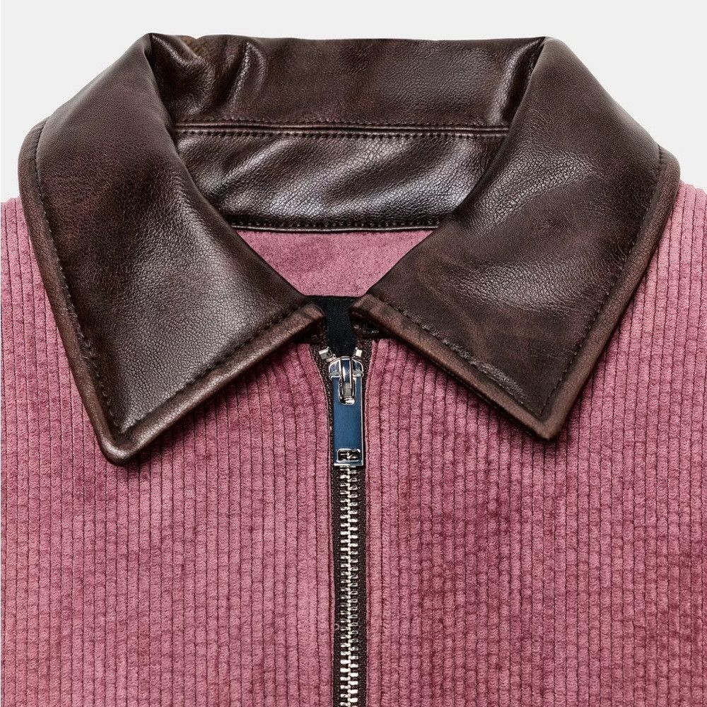 Zara ZARA CORDUROY JACKET WITH FAUX LEATHER COLLAR Size M / US 6-8 / IT 42-44 - 3 Thumbnail