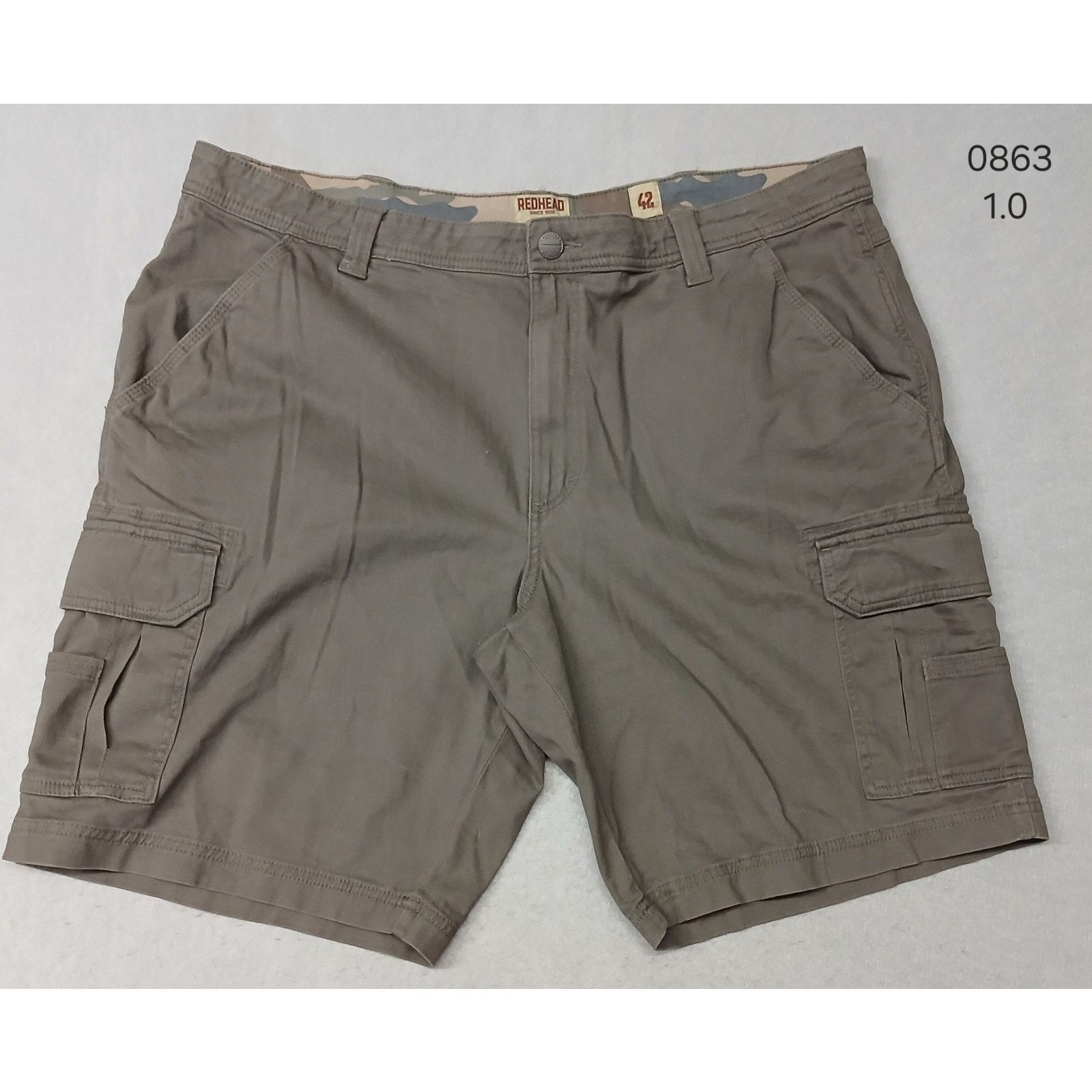 Redhead Red Head (42) Men's Gray Cargo Relaxed Shorts Size US 42 / EU 58 - 1 Thumbnail