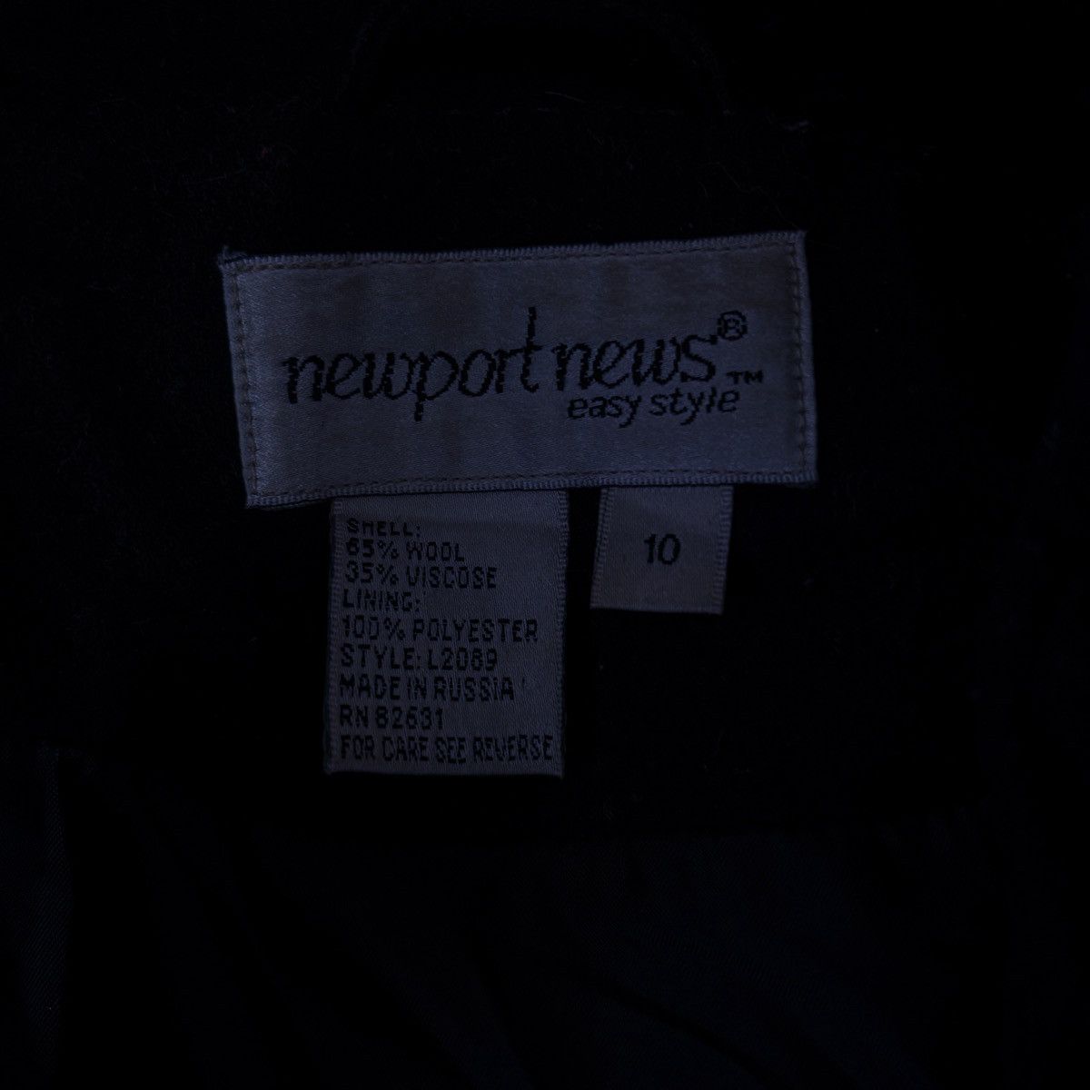 Other Vintage Newport News Black Wool-Blend Coat Size M / US 6-8 / IT 42-44 - 5 Thumbnail