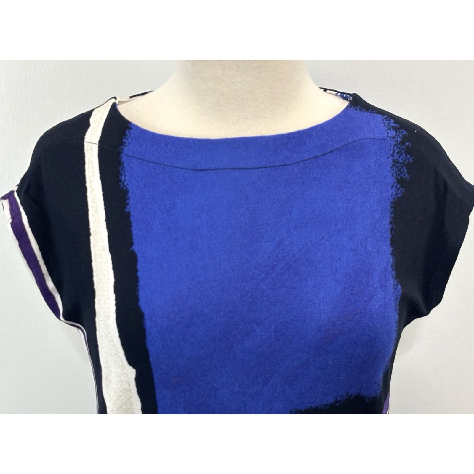 Vintage Chicos Travelers Slinky Top Shirt Women's Small Abstract Purple Casual Travel Size S / US 4 / IT 40 - 4 Thumbnail