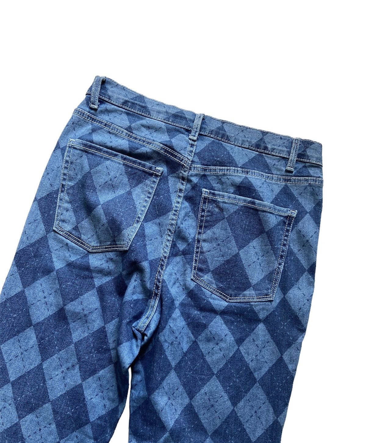 If Six Was Nine × Japanese Brand × Seditionaries Vintage Checked Blue By No Boundaries Flare Denim Size US 30 / EU 46 - 5 Thumbnail