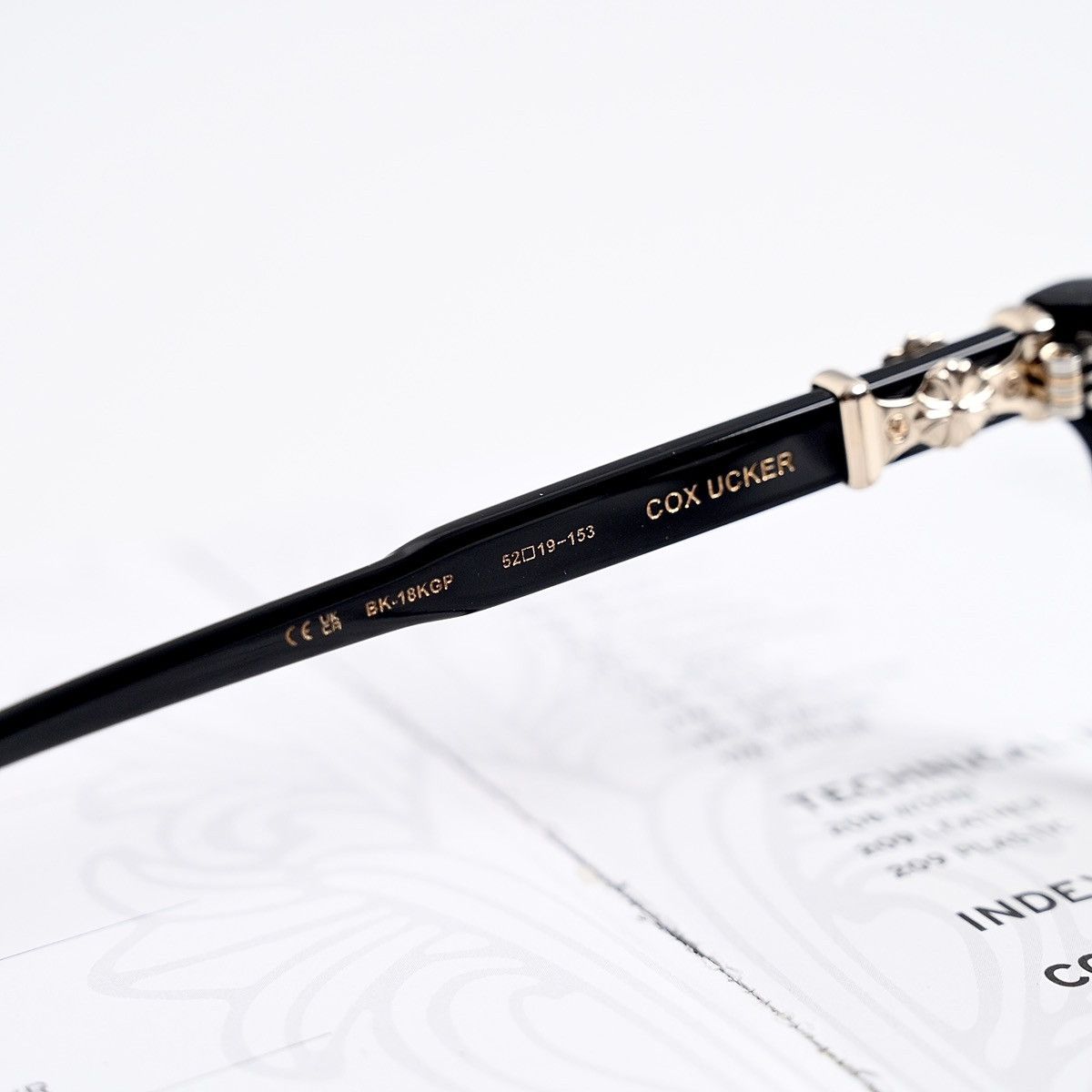 Chrome Hearts CHROME HEARTS COX UCKER BLACK 18K GOLD PLATED GLASSES Size ONE SIZE - 7 Thumbnail