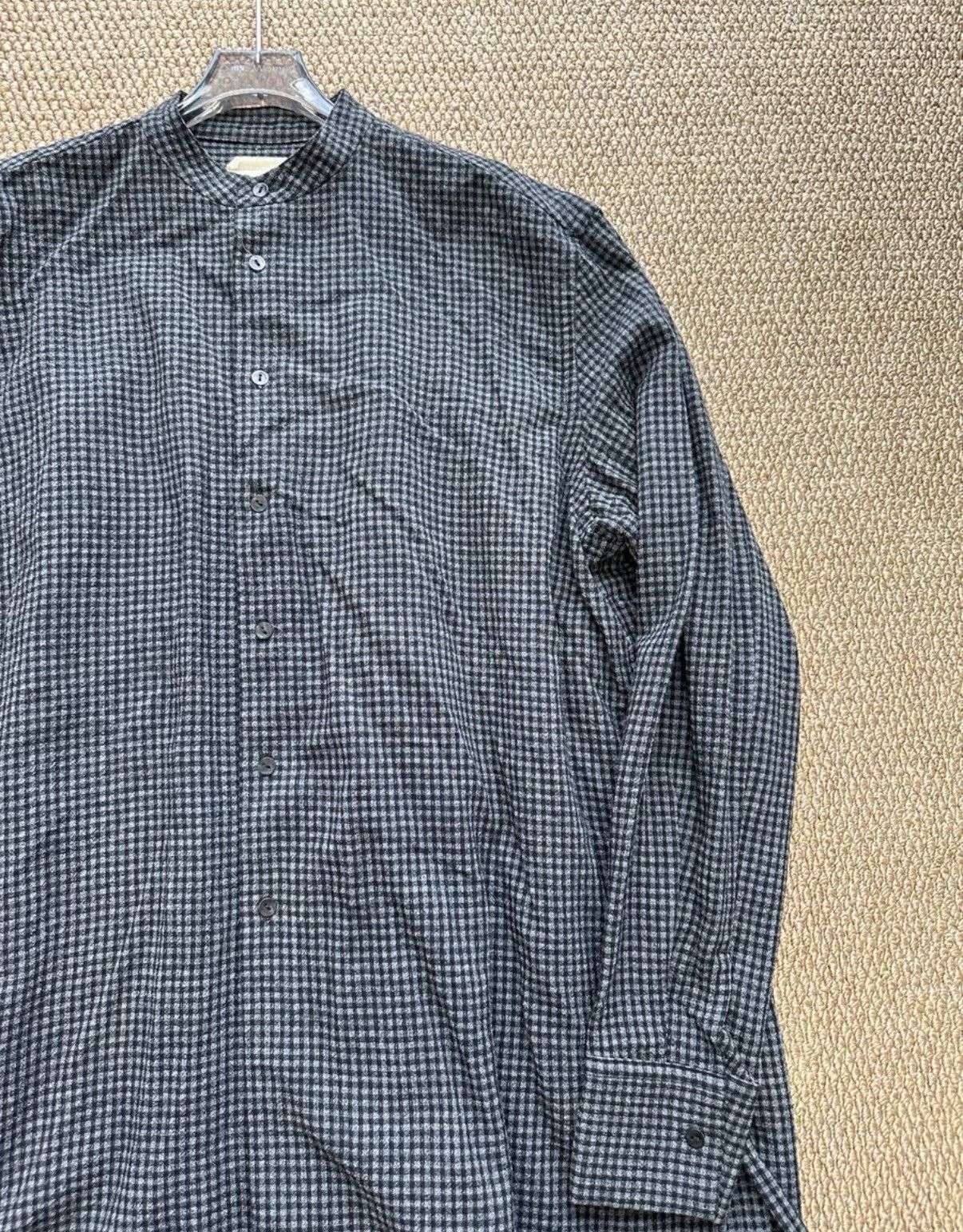 Omar Afridi Omar Afridi Omar Shirt Black & Grey Plaid Wool Shirt K23 Size US M / EU 48-50 / 2 - 3 Thumbnail