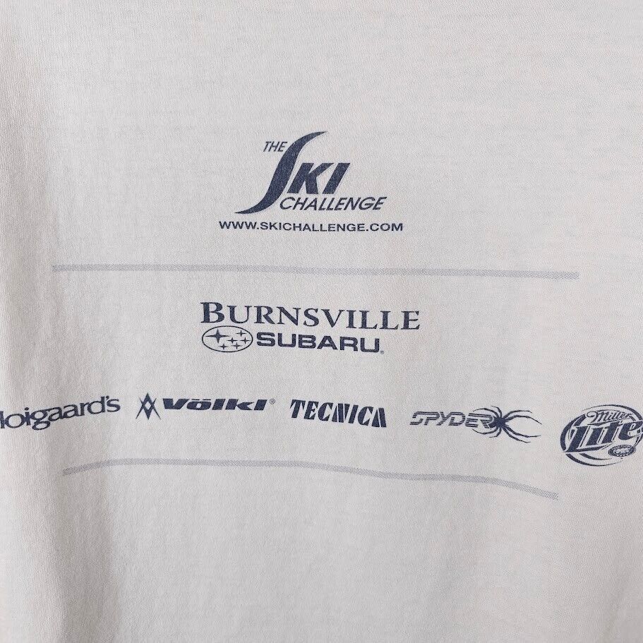 Gildan Ski Challenge T Shirt Mens Size XL White Y2K 2007 Downhill Size US XL / EU 56 / 4 - 3 Thumbnail