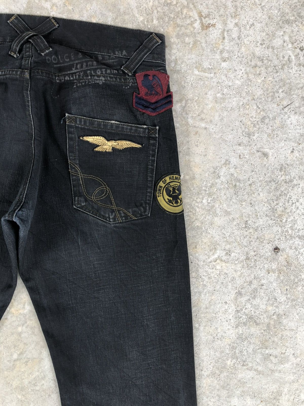 Dolce & Gabbana Dolce Gabbana Waxed Denim Wide Patchwork Size US 32 / EU 48 - 10 Thumbnail